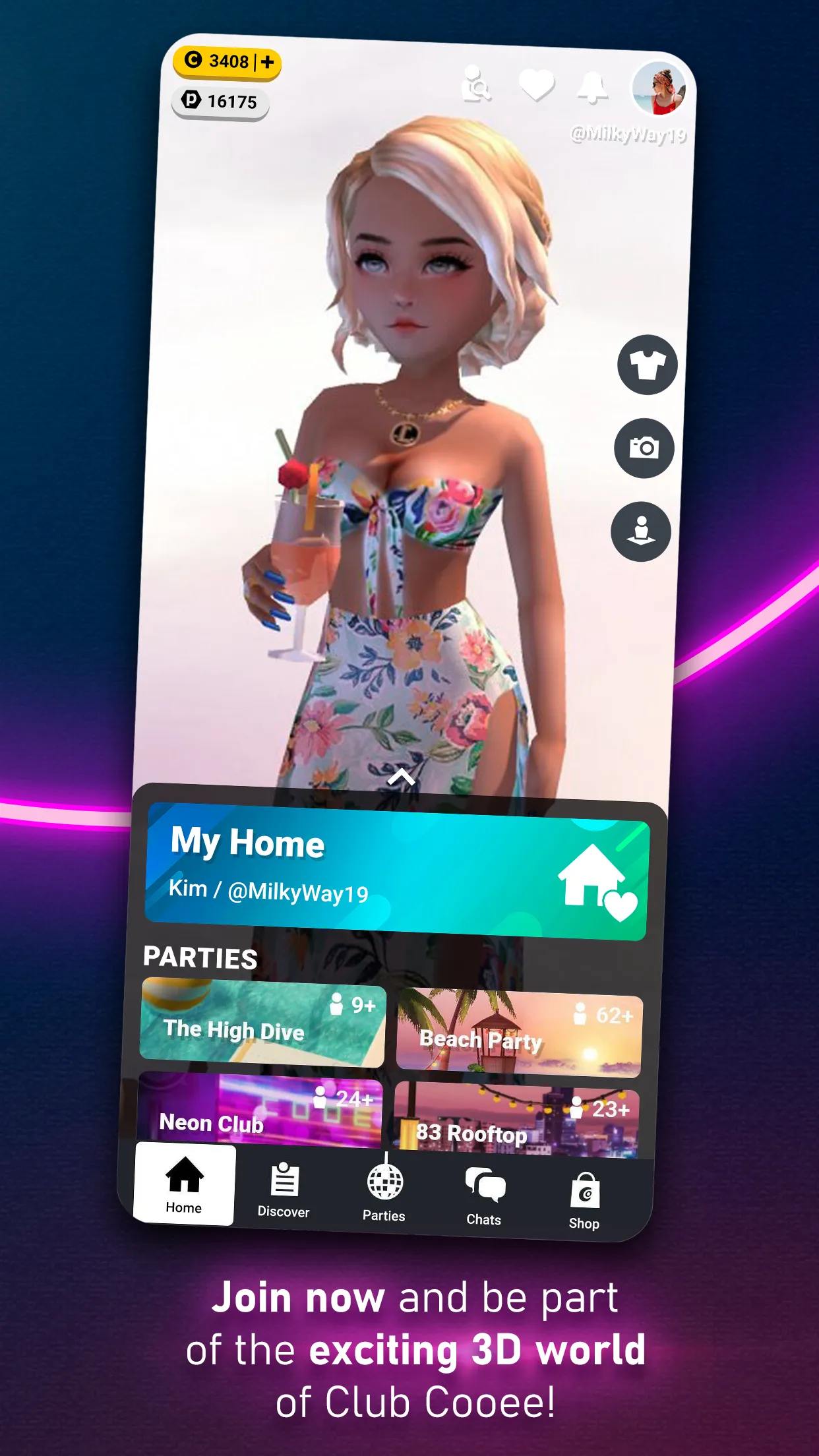 Club Cooee - 3D Avatar Chat | Indus Appstore | Screenshot