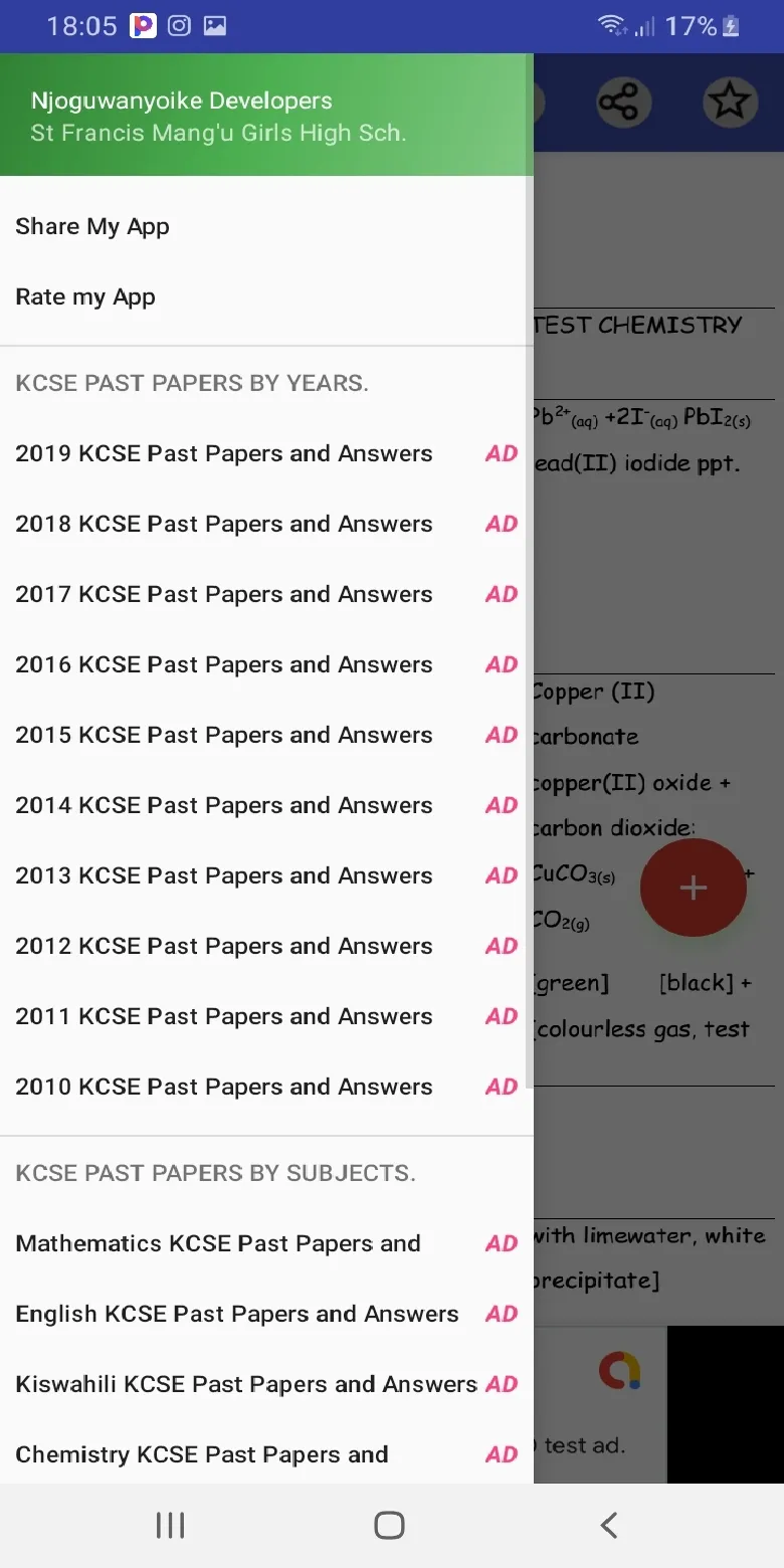 Chemistry: form 1 - 4 practica | Indus Appstore | Screenshot