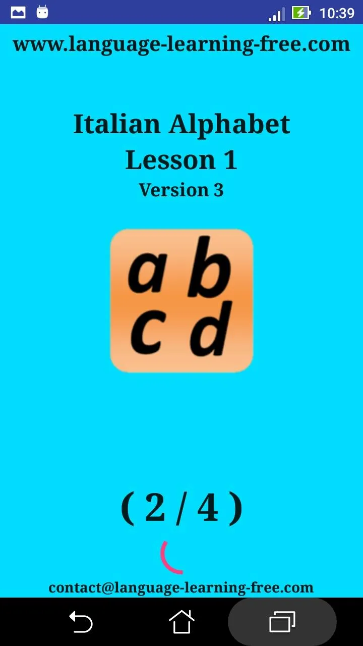 italian alphabet for students | Indus Appstore | Screenshot