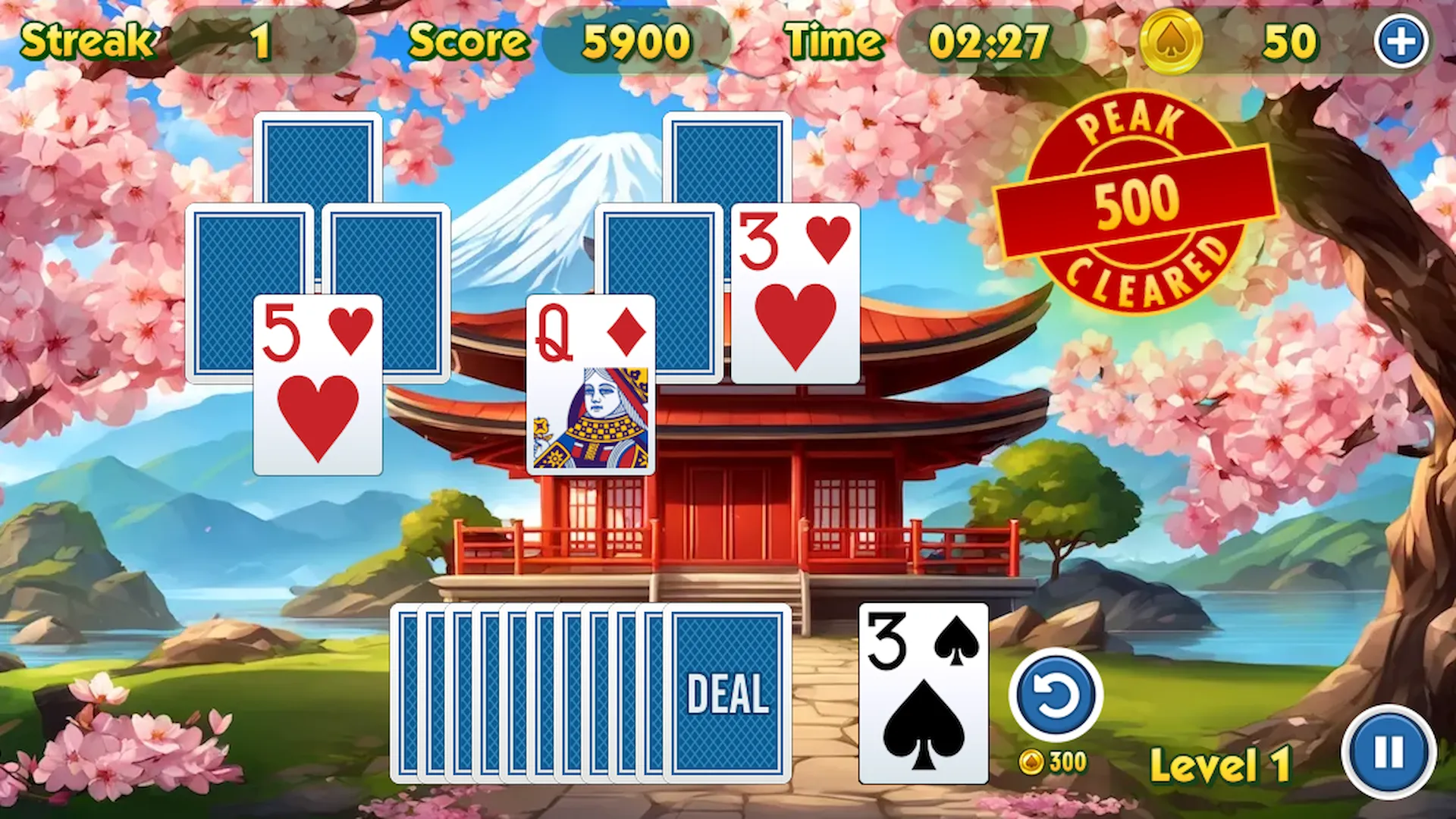 TriPeaks Solitaire Challenge | Indus Appstore | Screenshot