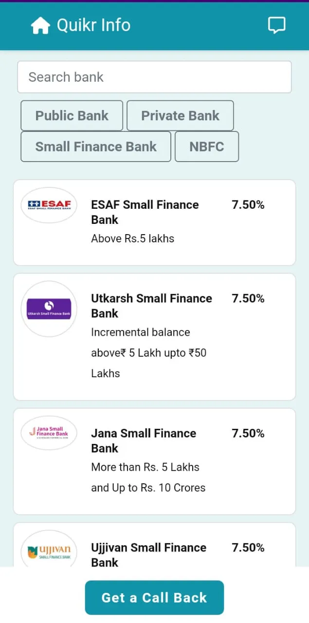 FD Interest Rates & Calculator | Indus Appstore | Screenshot