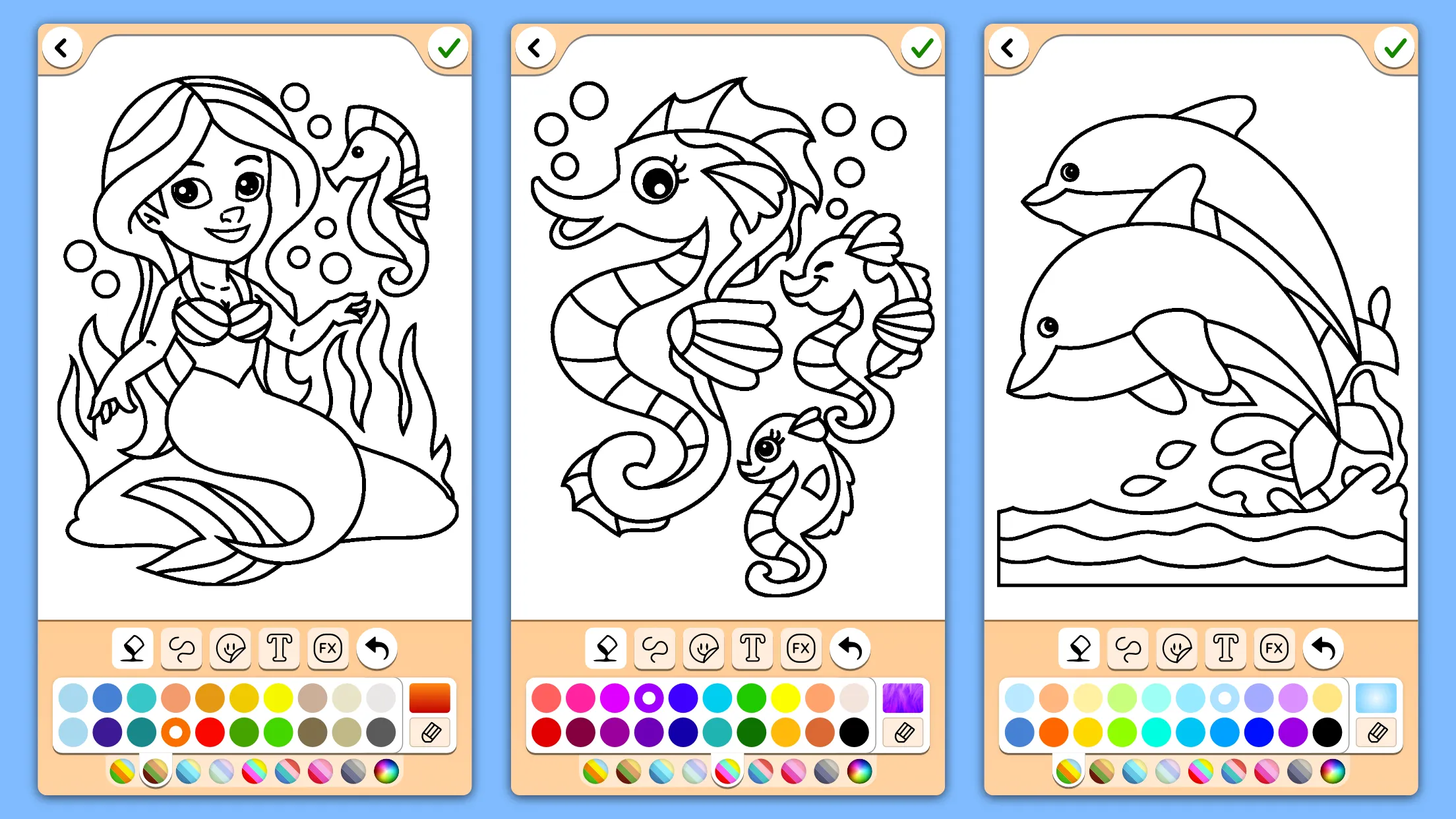 Dolphins coloring pages | Indus Appstore | Screenshot