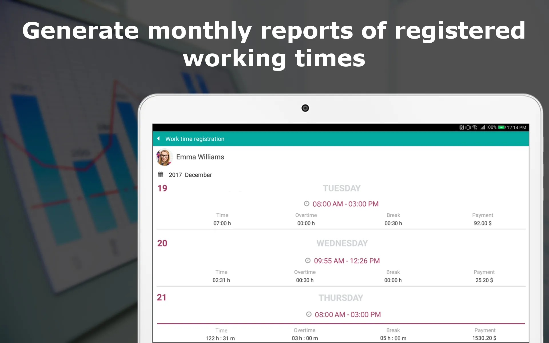 Timesheet, work log -Worker 24 | Indus Appstore | Screenshot