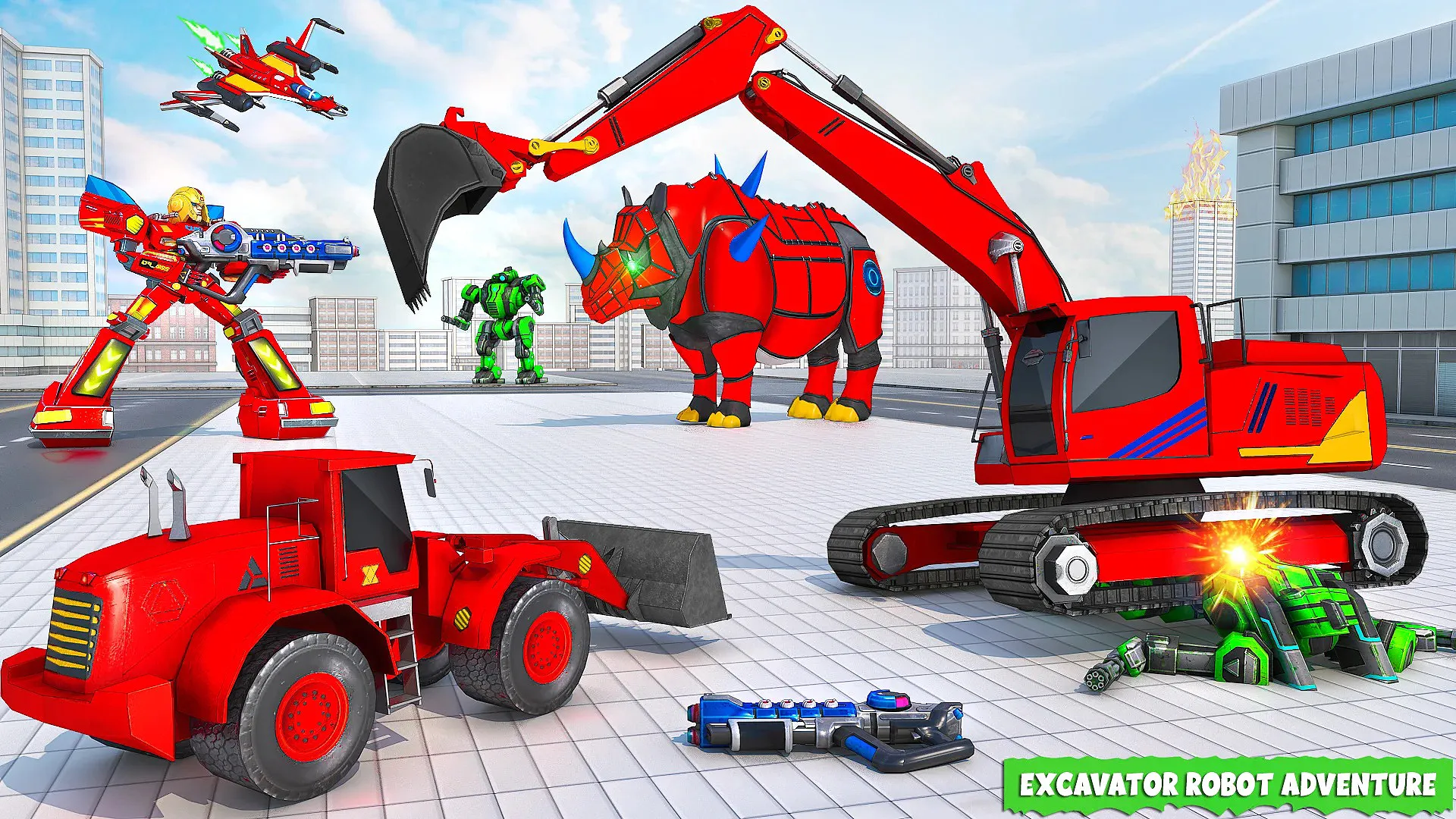 Snow Excavator Robot Car Games | Indus Appstore | Screenshot