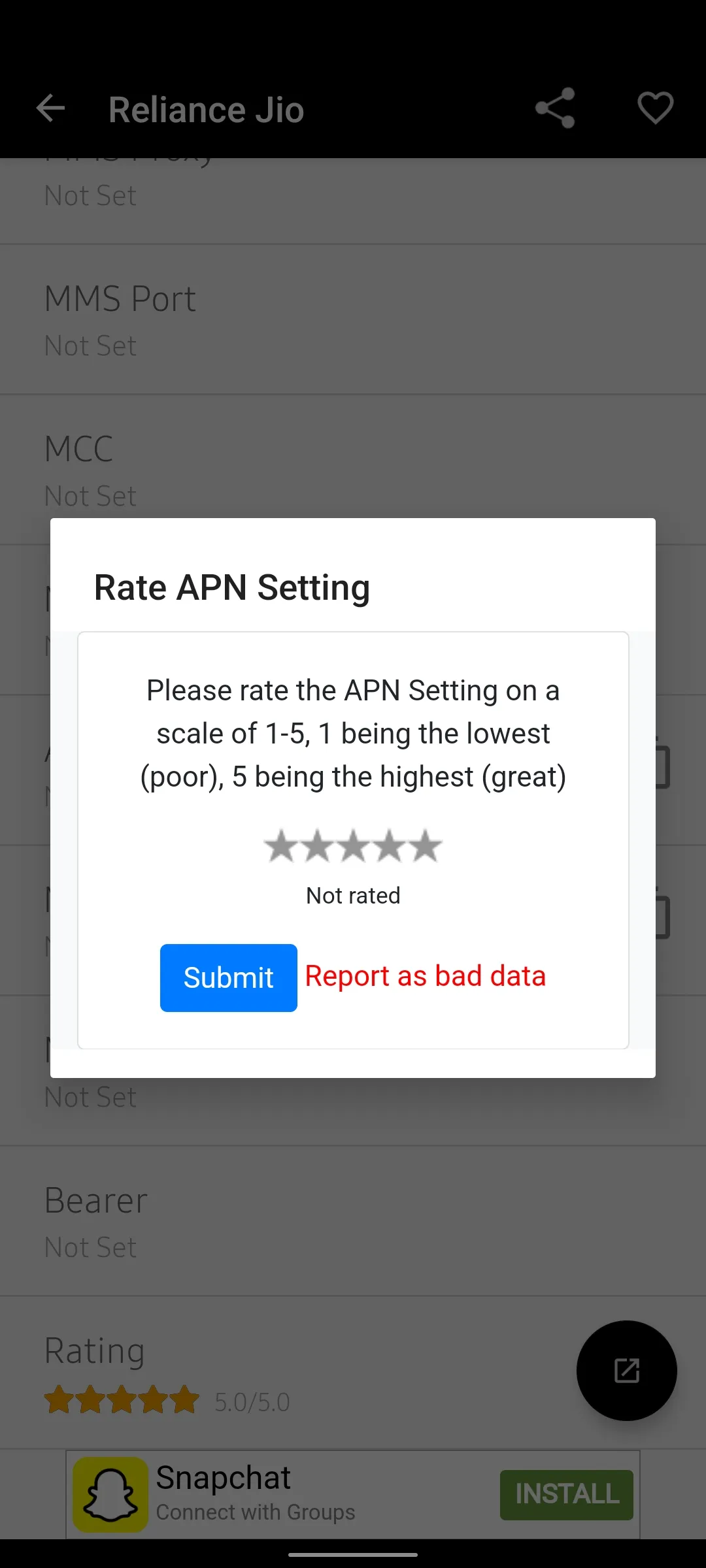 APN Settings | Indus Appstore | Screenshot