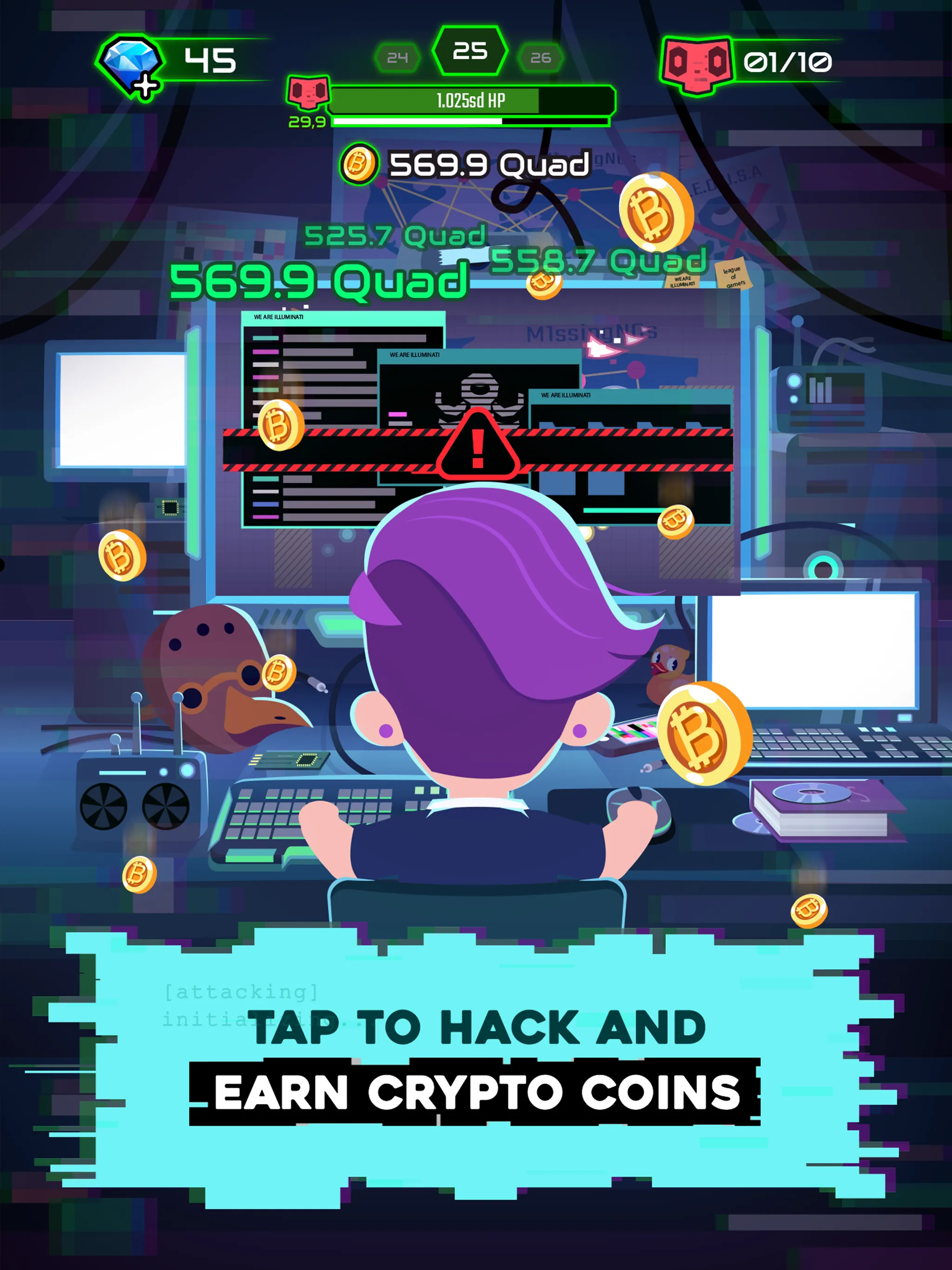 Hacking Hero: Hacker Clicker | Indus Appstore | Screenshot