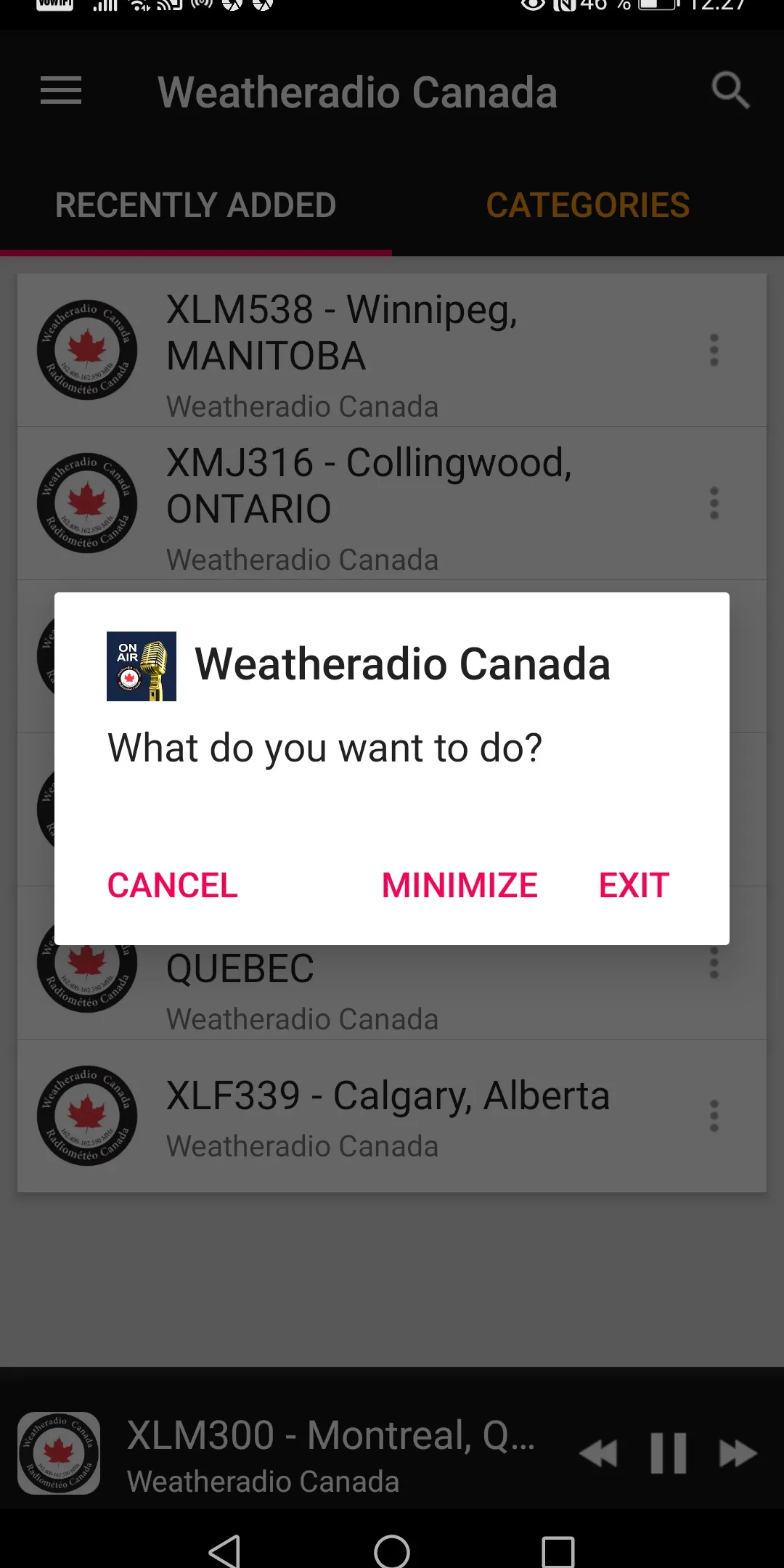 Weatheradio Canada Online | Indus Appstore | Screenshot