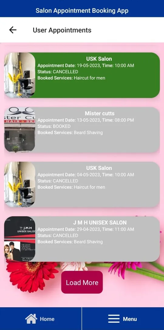 Salon Slot Booking | Indus Appstore | Screenshot