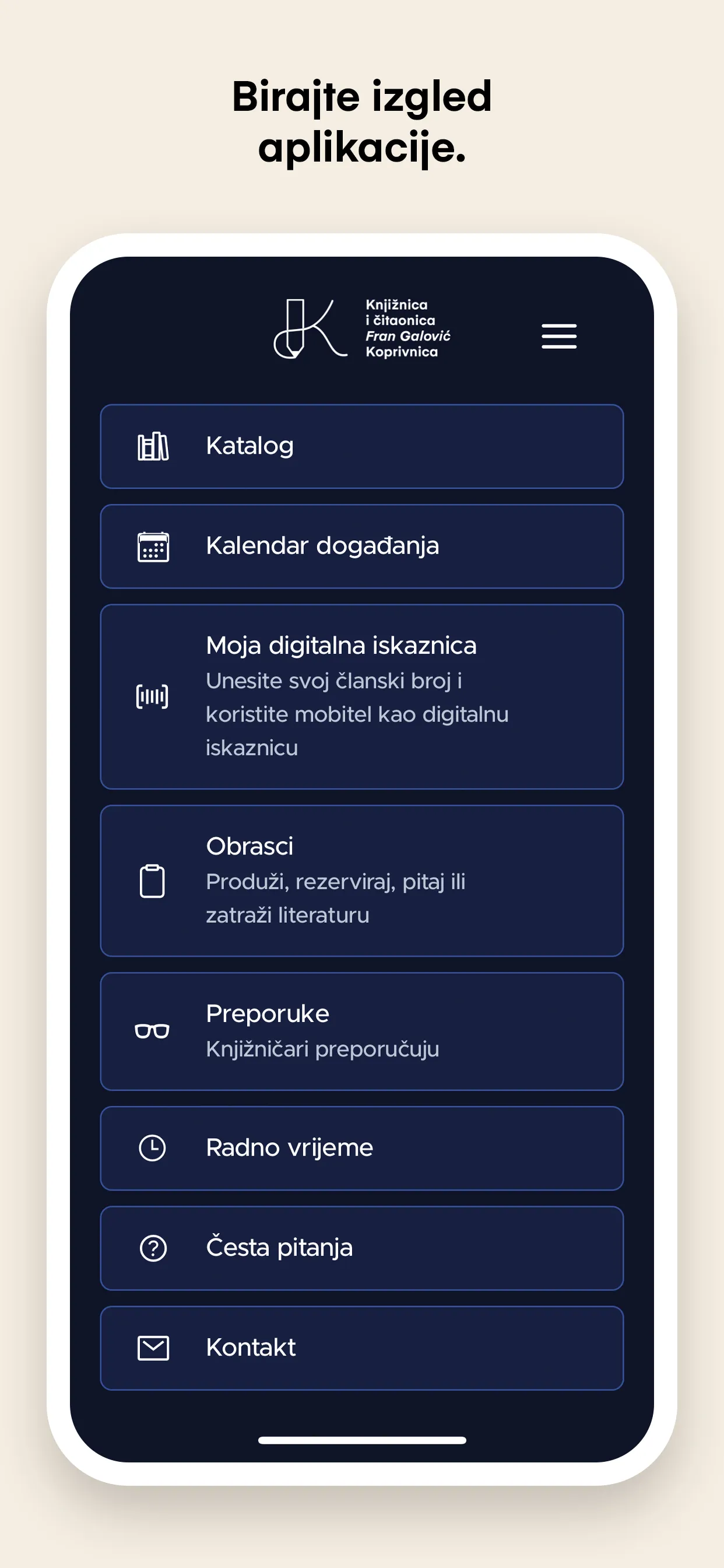 Knjižnica Fran Galović | Indus Appstore | Screenshot