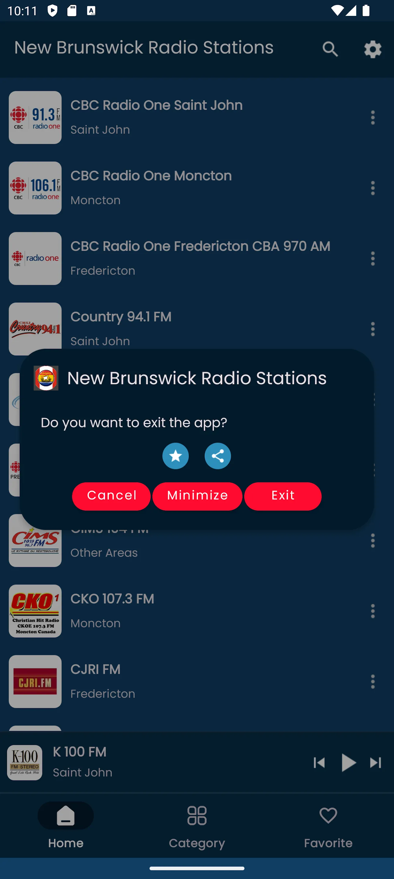 Radios from New Brunswick | Indus Appstore | Screenshot