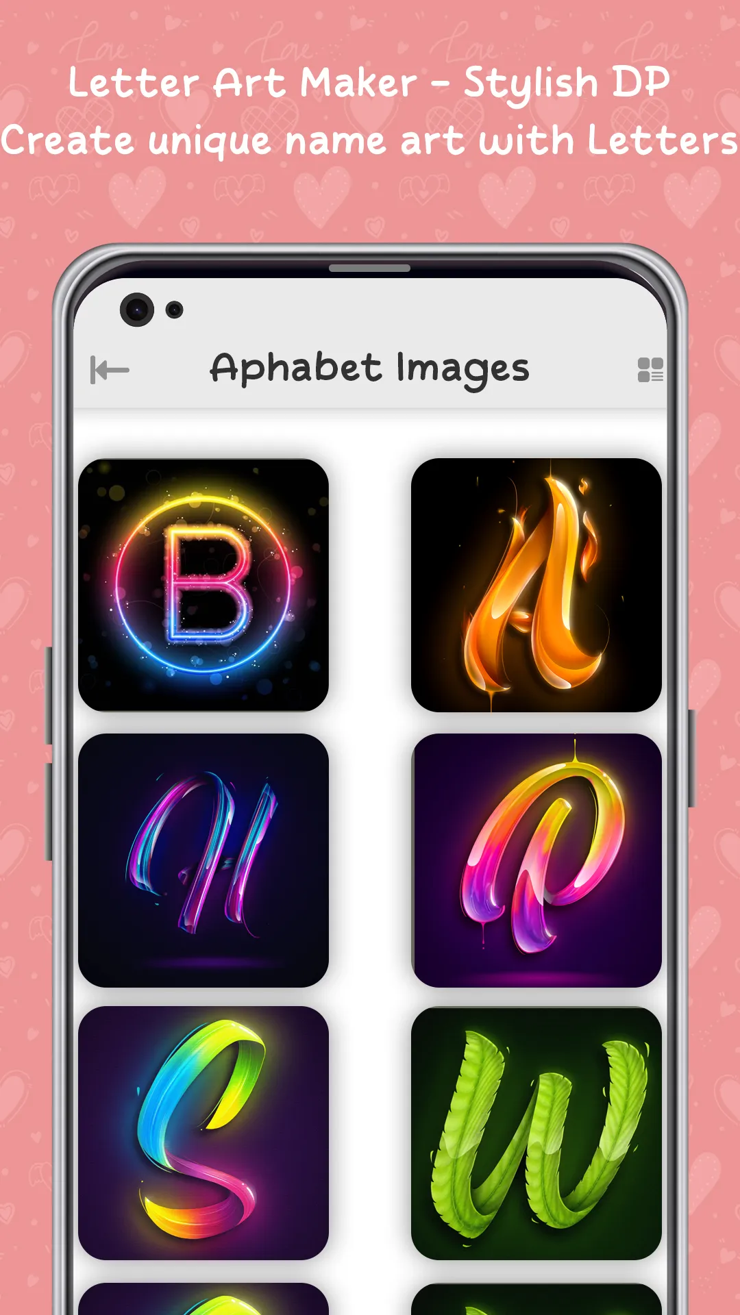 Love Name Art Letter DP Maker | Indus Appstore | Screenshot