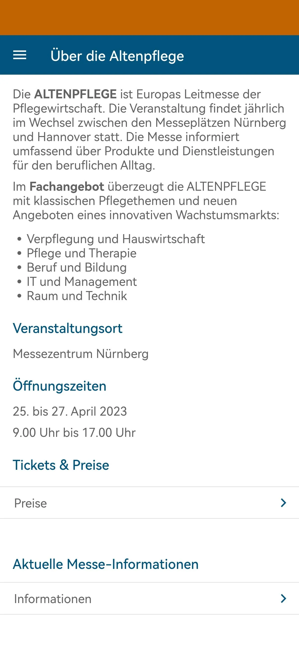 Altenpflege - Die Leitmesse | Indus Appstore | Screenshot