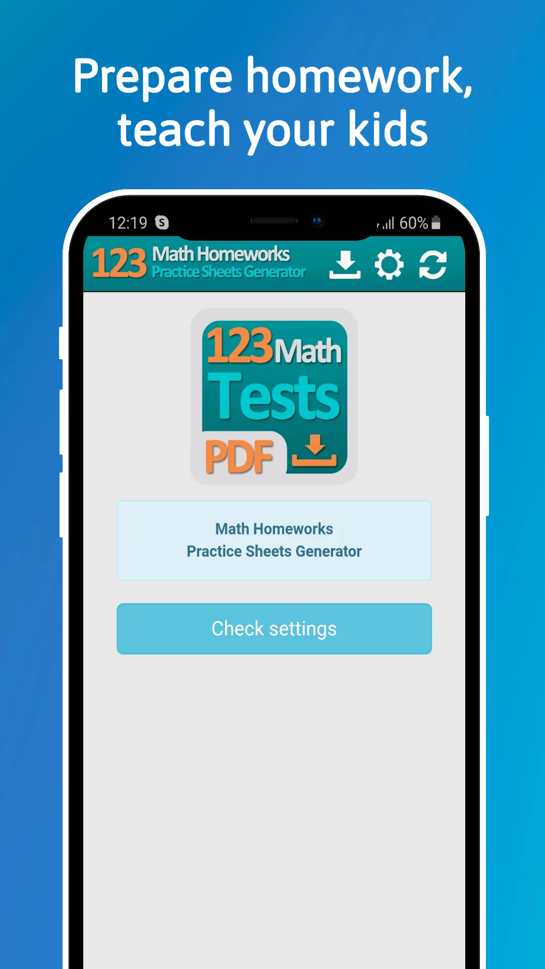 123 Math Homework - Worksheets | Indus Appstore | Screenshot