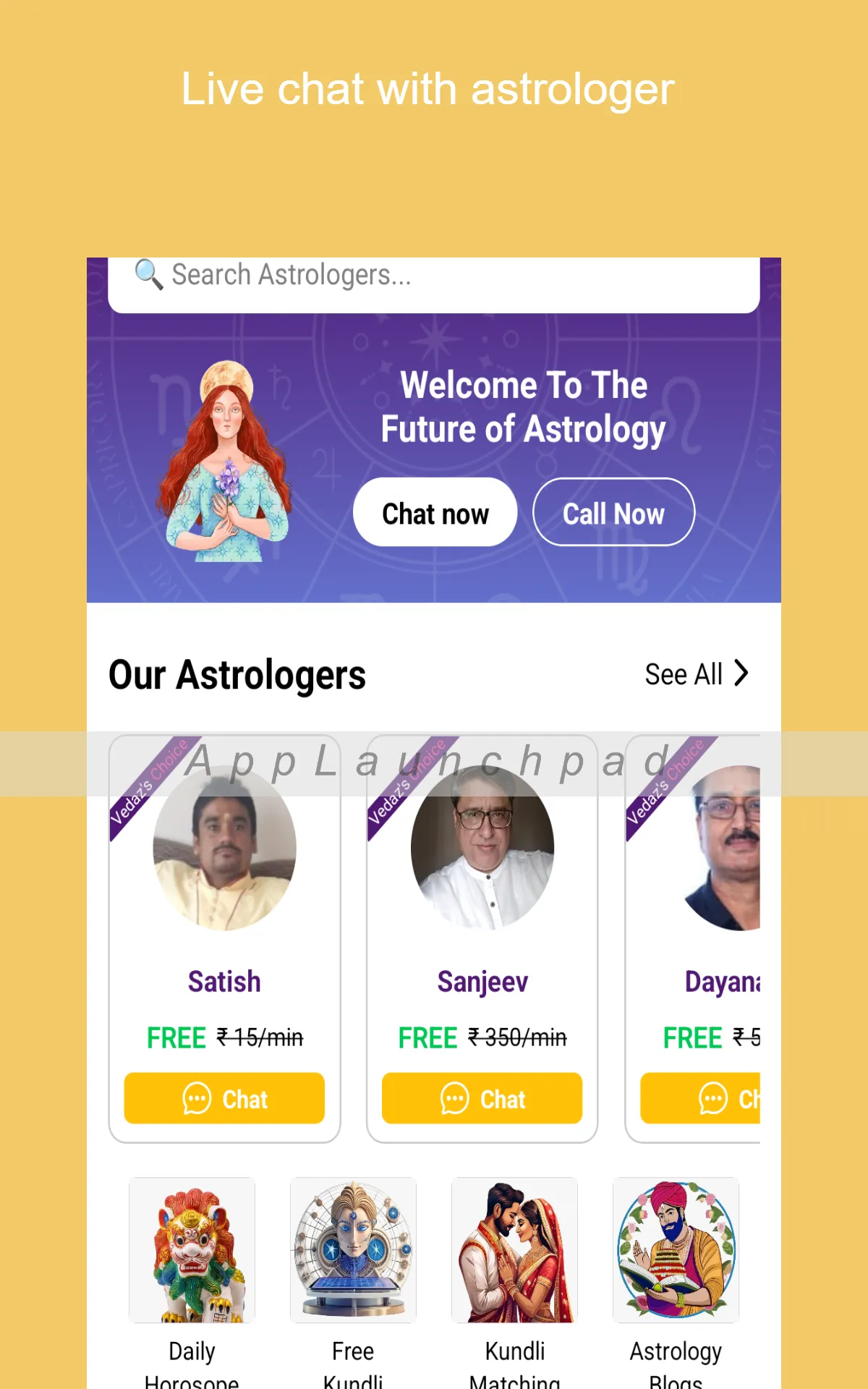 Vedaz: Talk to Astrologers | Indus Appstore | Screenshot
