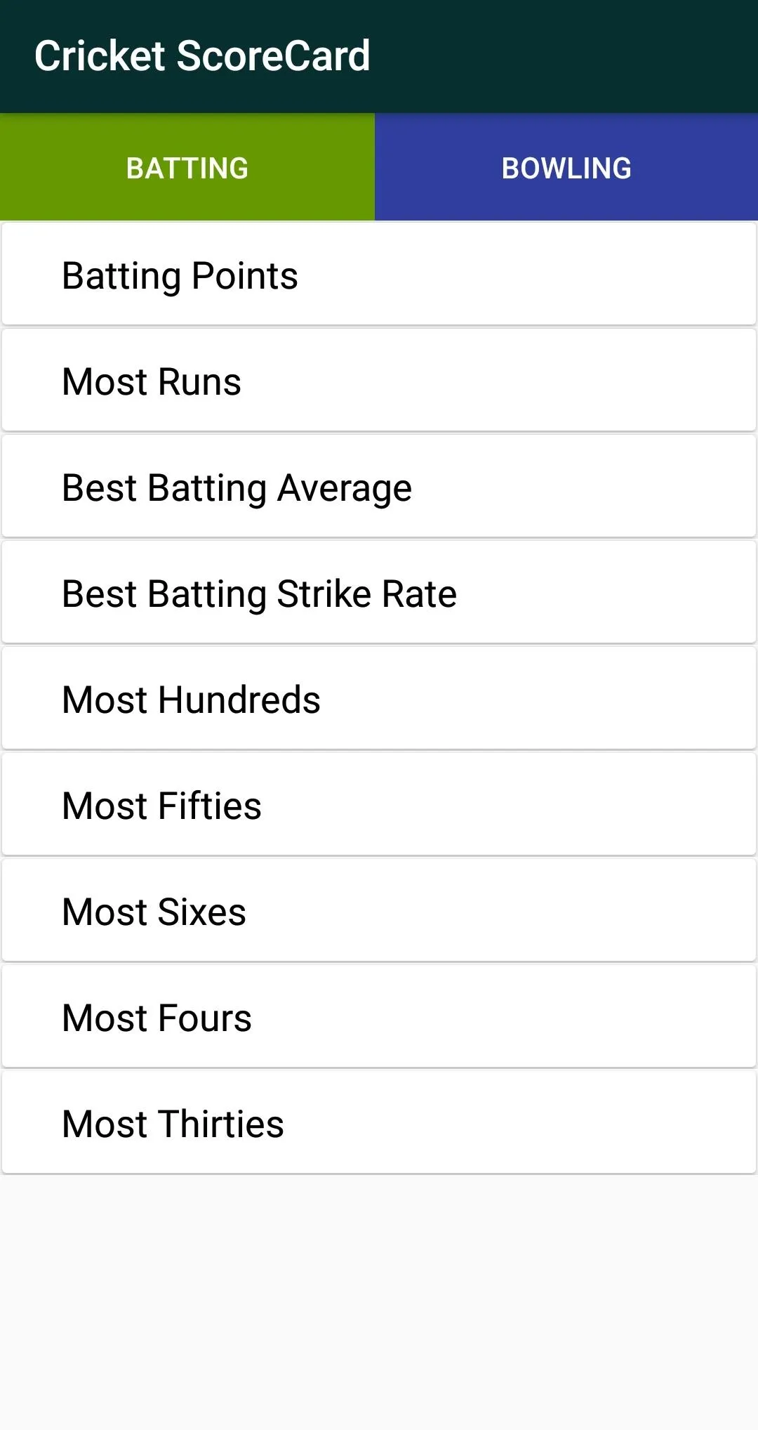 Cricket Scorecard | Indus Appstore | Screenshot