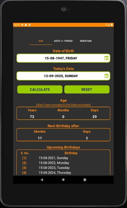 Date Calculator : Age | Date + | Indus Appstore | Screenshot