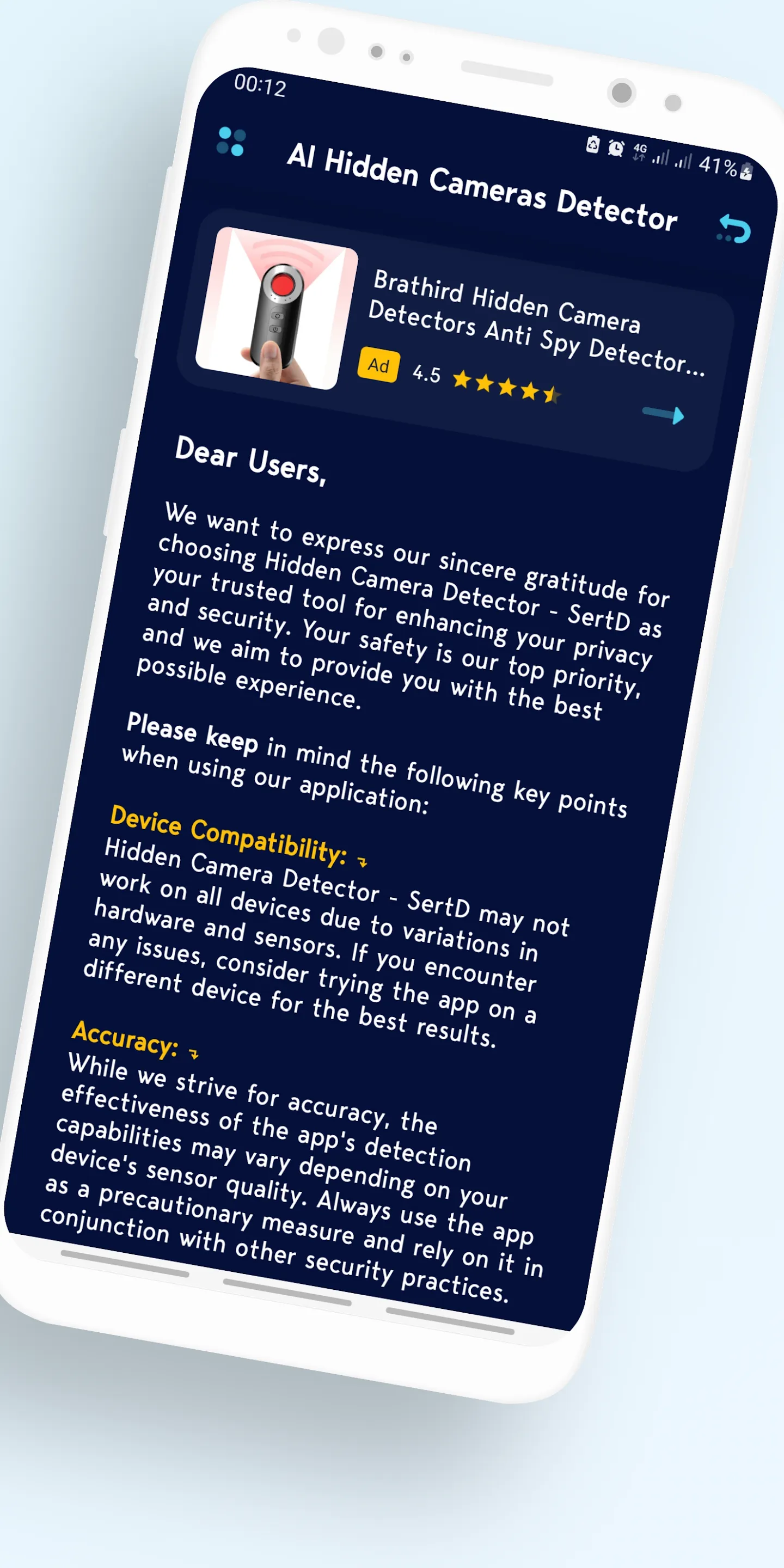Hidden Recording Detector | Indus Appstore | Screenshot