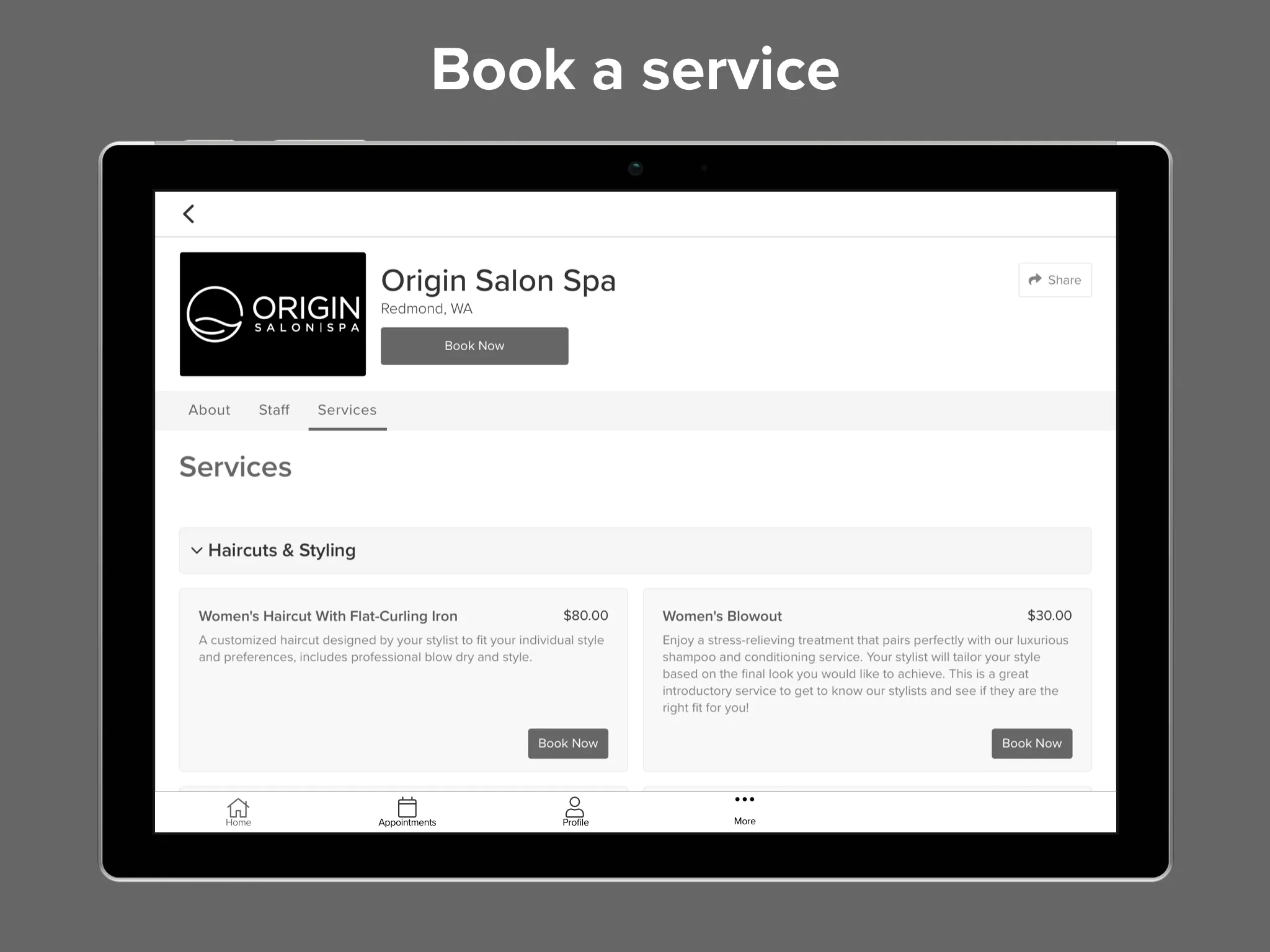 Origin Salon Spa | Indus Appstore | Screenshot