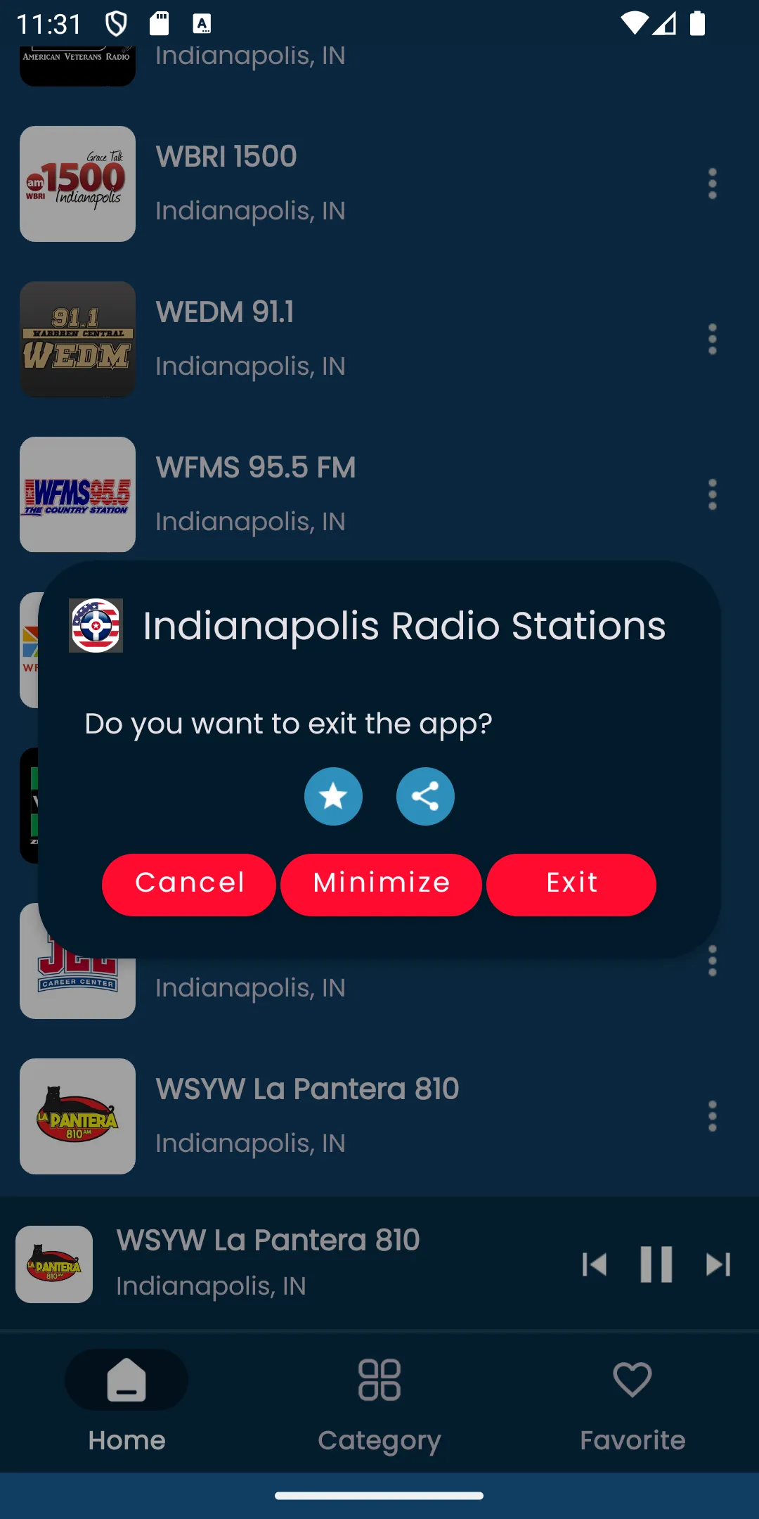 Radios from Indianapolis | Indus Appstore | Screenshot