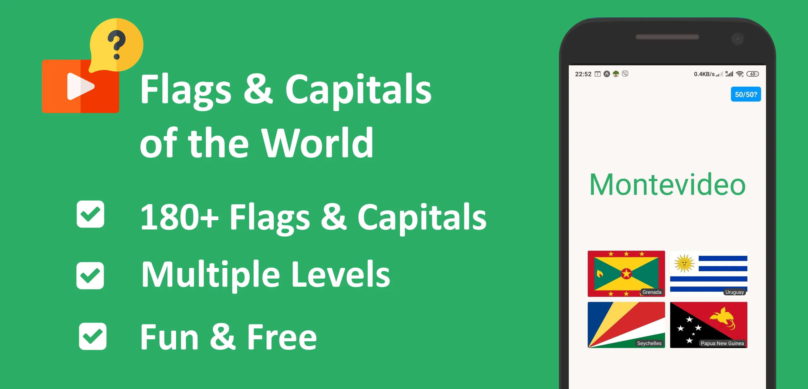 Flags & Capitals of the World | Indus Appstore | Screenshot