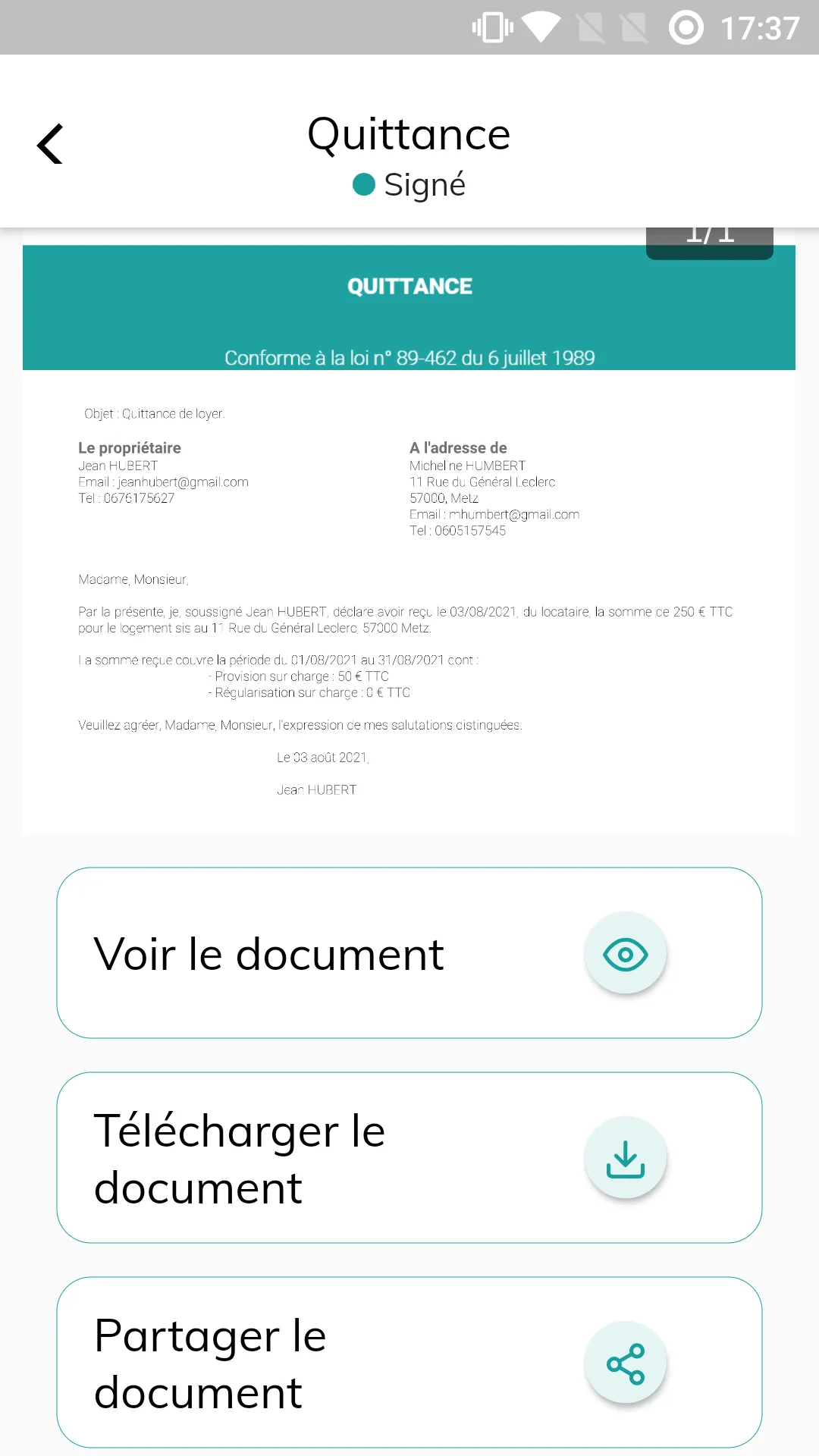 Quittance mydomus | Indus Appstore | Screenshot