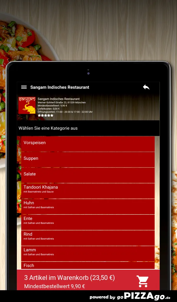 Sangam Indisches Restaurant Mü | Indus Appstore | Screenshot