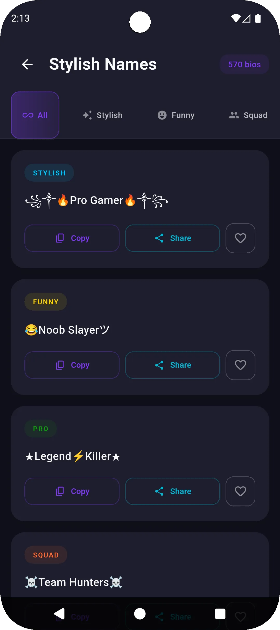 ff pro bio codes - name style | Indus Appstore | Screenshot