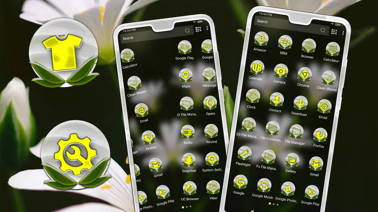 White Petaled Flower Theme | Indus Appstore | Screenshot