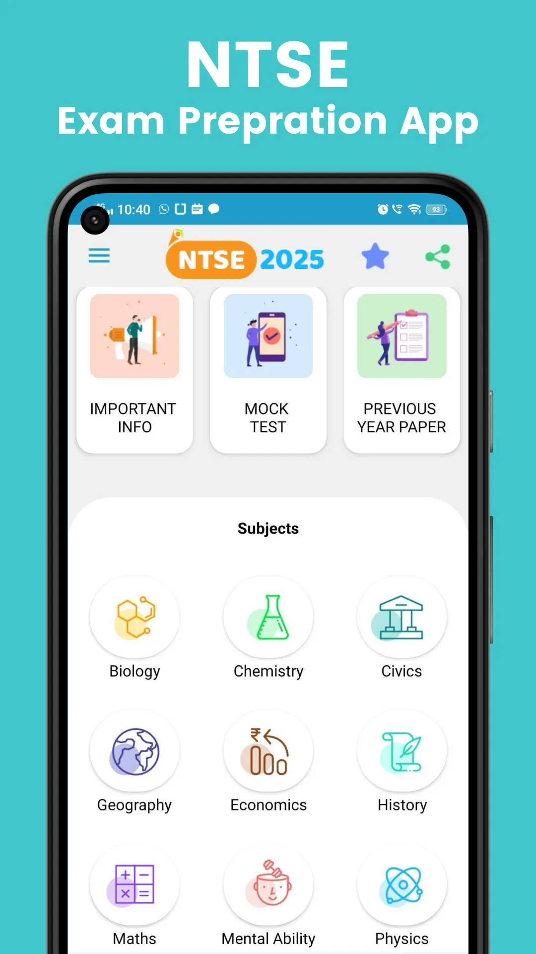 NTSE exam app 2025 | Indus Appstore | Screenshot