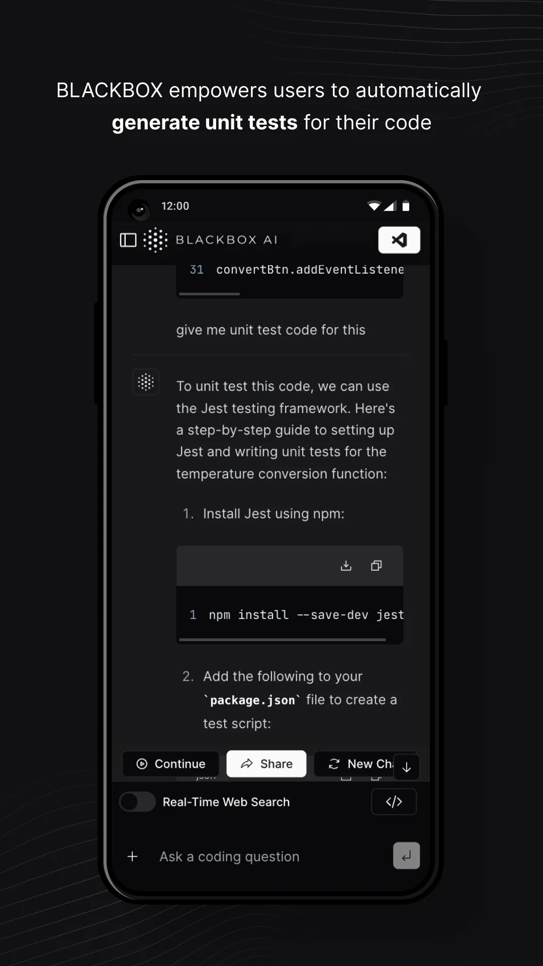 Blackbox AI Code Chat | Indus Appstore | Screenshot