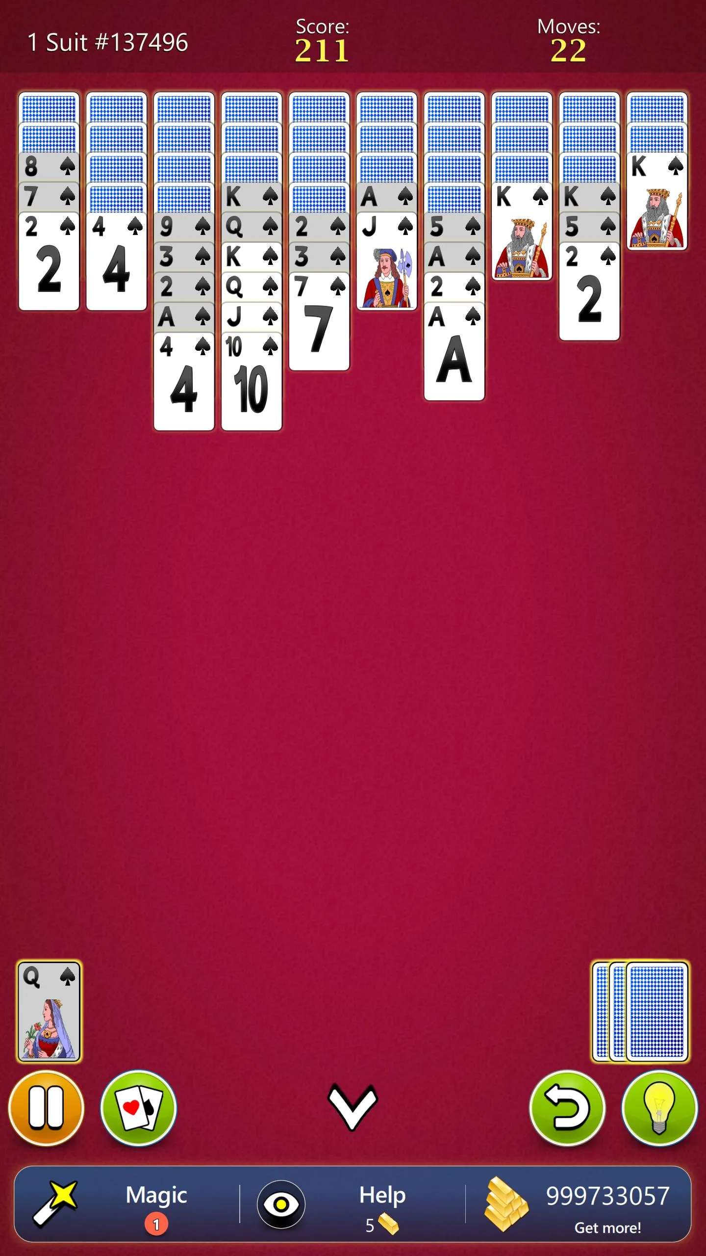 Spider Solitaire Mobile | Indus Appstore | Screenshot