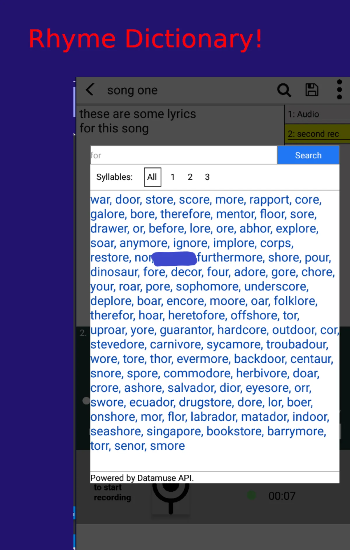 Mugicians, lyrics writer audio | Indus Appstore | Screenshot