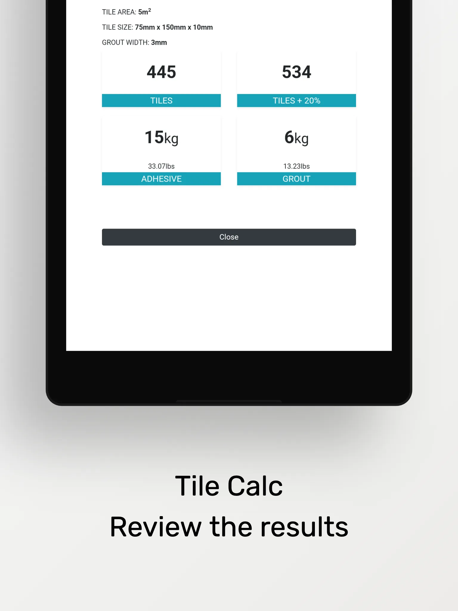 Tile Calc | Indus Appstore | Screenshot