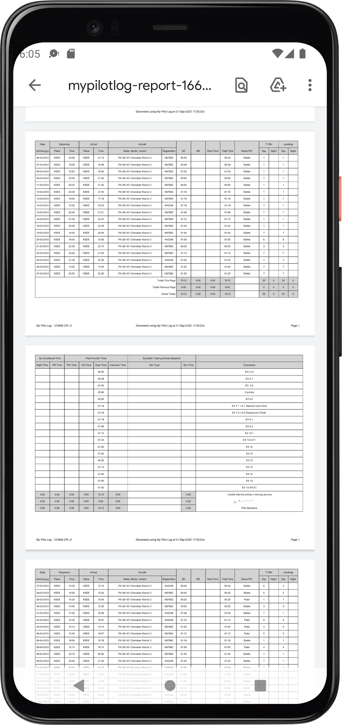 My Pilot Log - Pilot Logbook | Indus Appstore | Screenshot