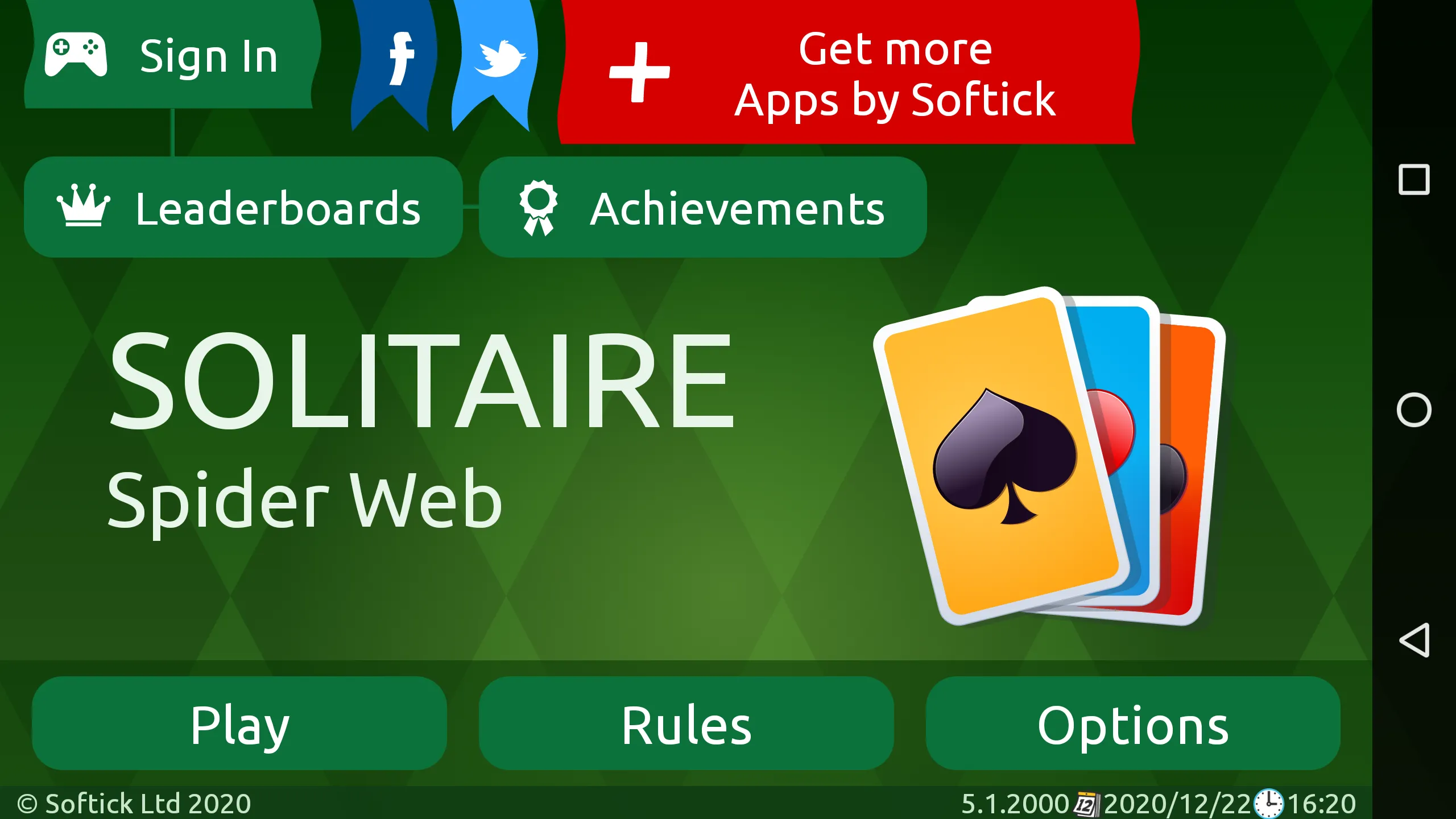 SpiderWeb Solitaire (Spider We | Indus Appstore | Screenshot