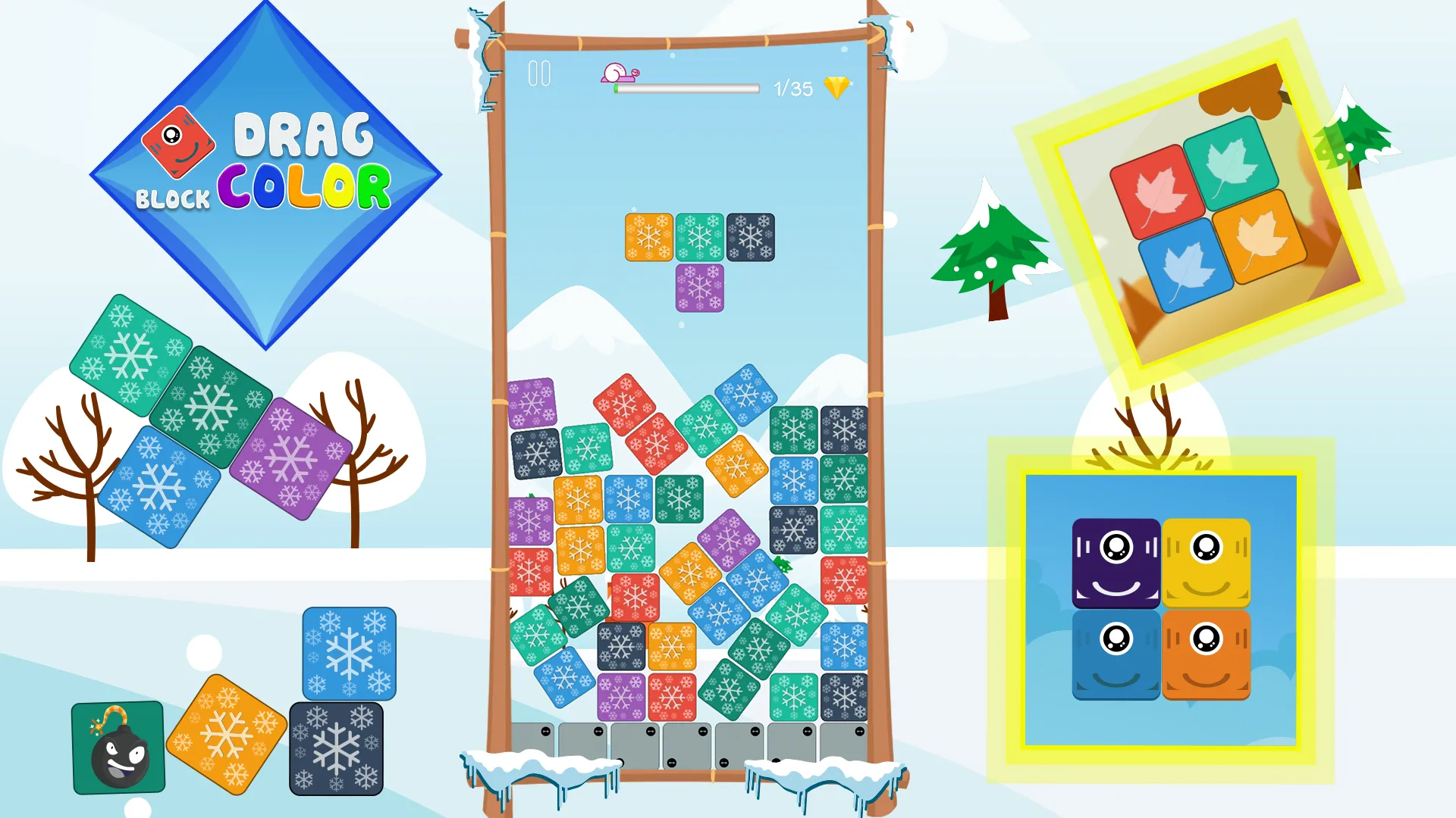 Drag Block Color : Puzzle Game | Indus Appstore | Screenshot