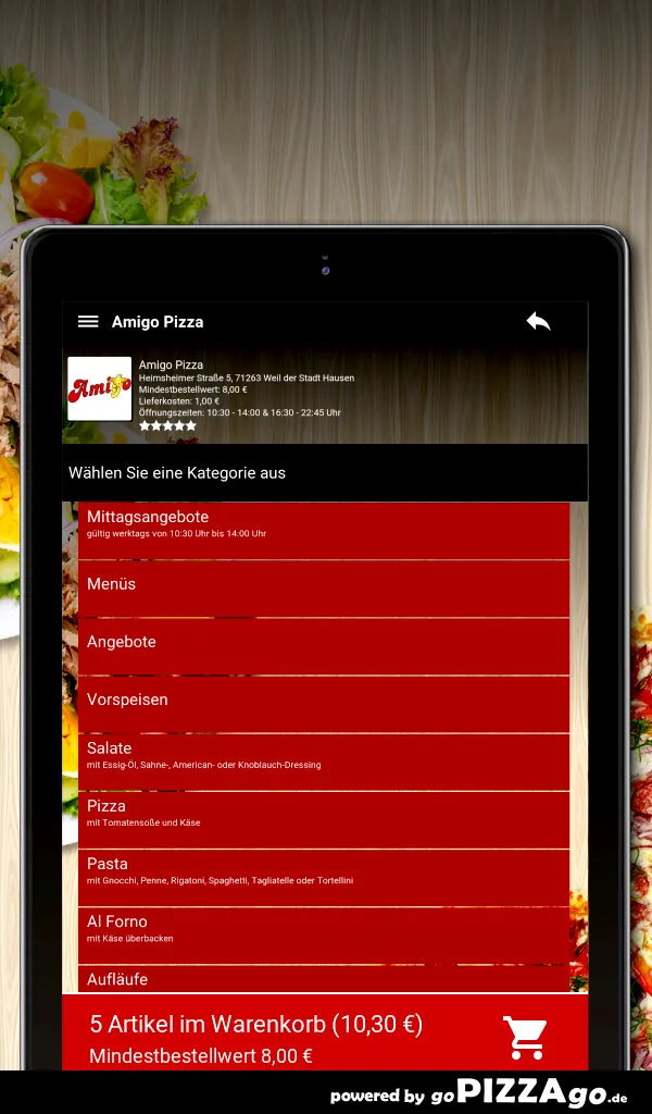 Amigo Pizza Weil der Stadt Hau | Indus Appstore | Screenshot