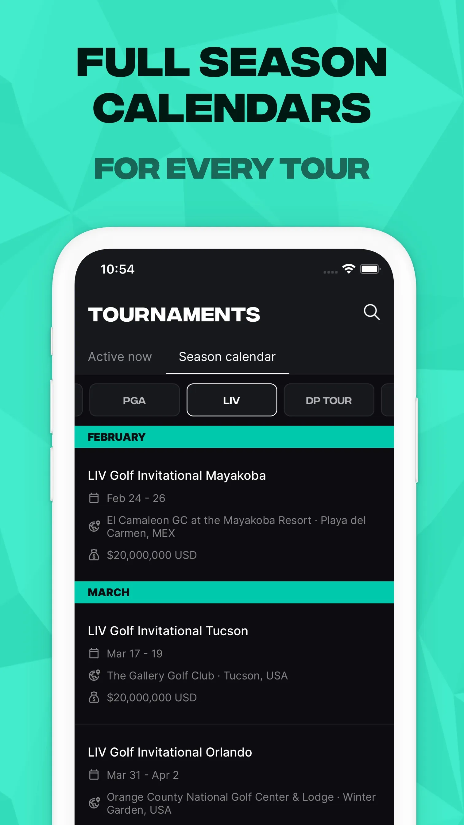 GLF: Golf Live Scores & News | Indus Appstore | Screenshot