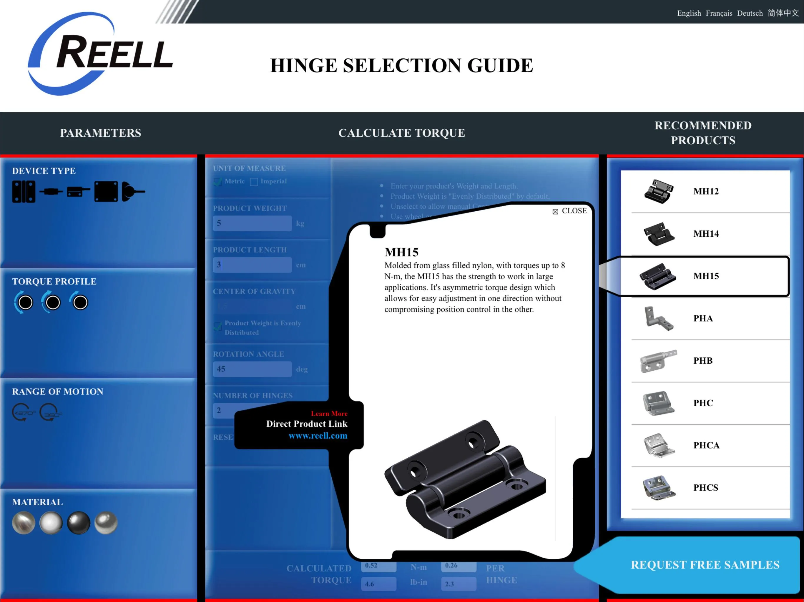 Reell Hinge Selection Guide | Indus Appstore | Screenshot