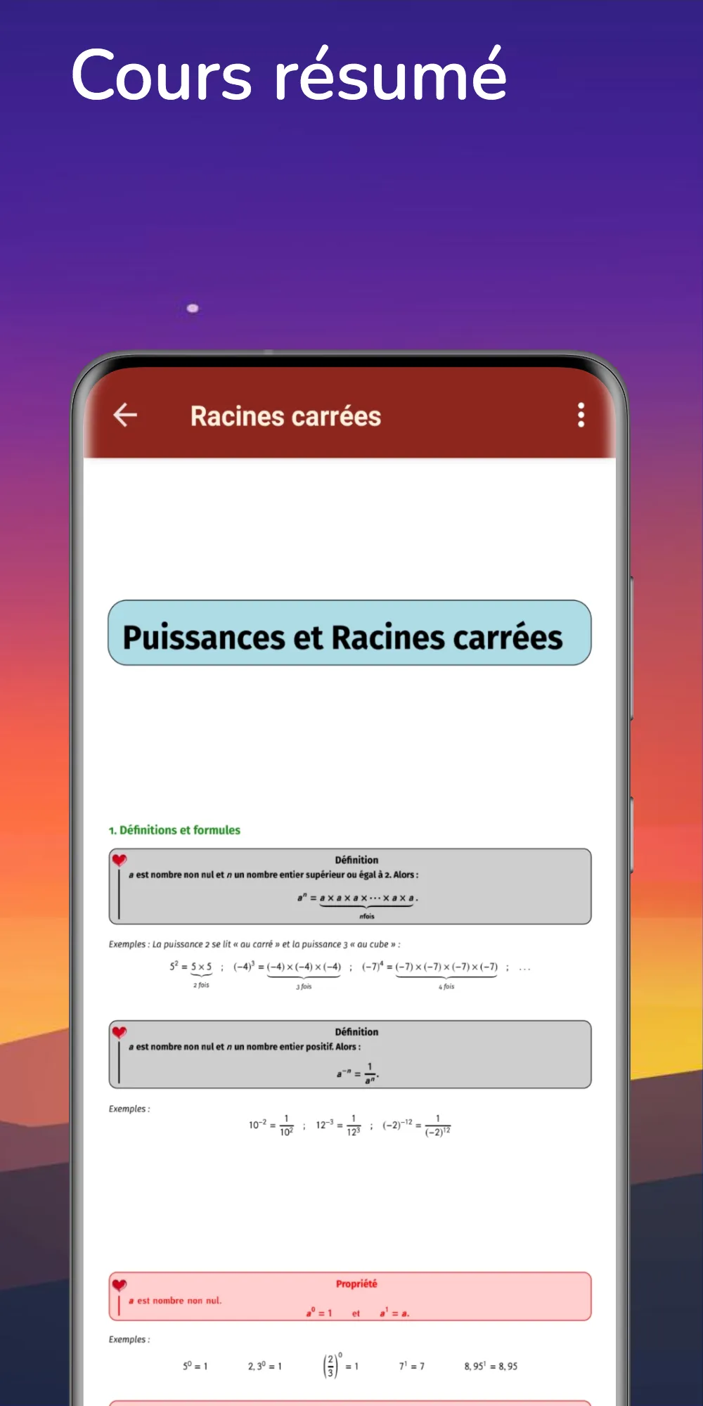 Maths 3ème année collège BIOF | Indus Appstore | Screenshot