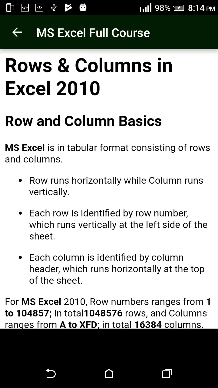 Learn MS Excel (Basic & Advanc | Indus Appstore | Screenshot