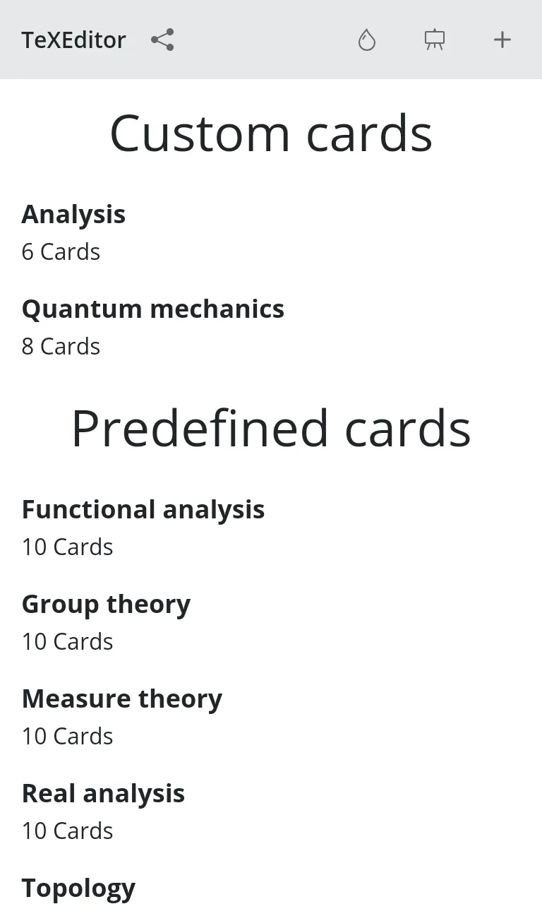 TeXEditor LaTeX Math Flashcard | Indus Appstore | Screenshot