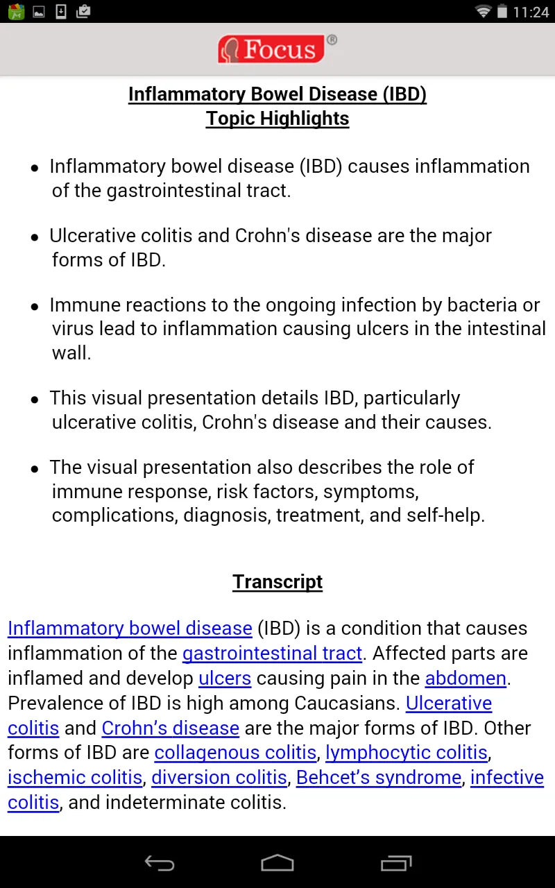 Inflammatory Bowel Disease | Indus Appstore | Screenshot