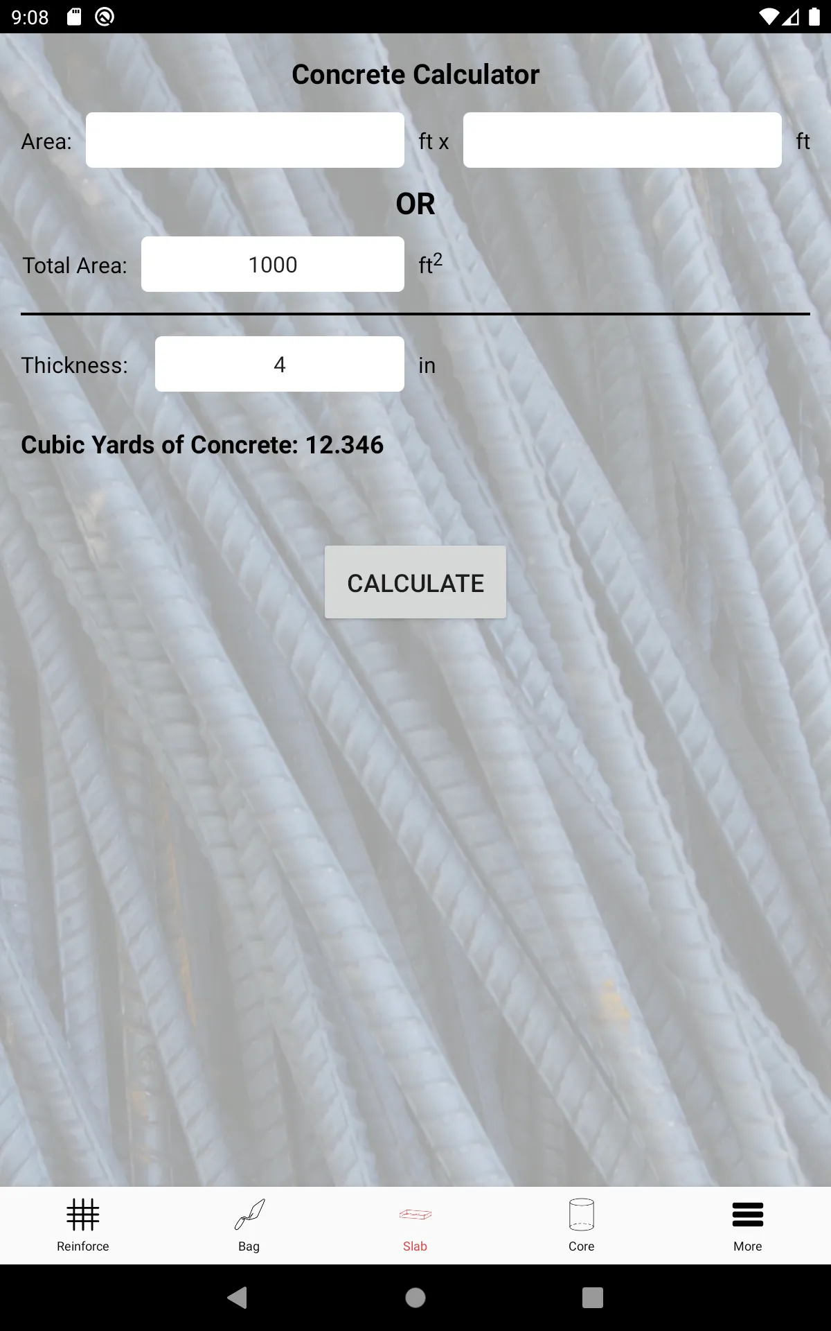 Rebar Calc | Indus Appstore | Screenshot