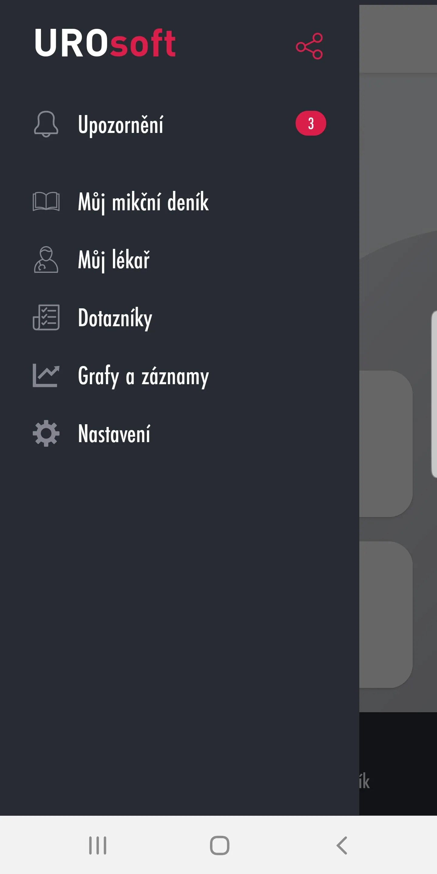 UROsoft – nejen mikční deník | Indus Appstore | Screenshot