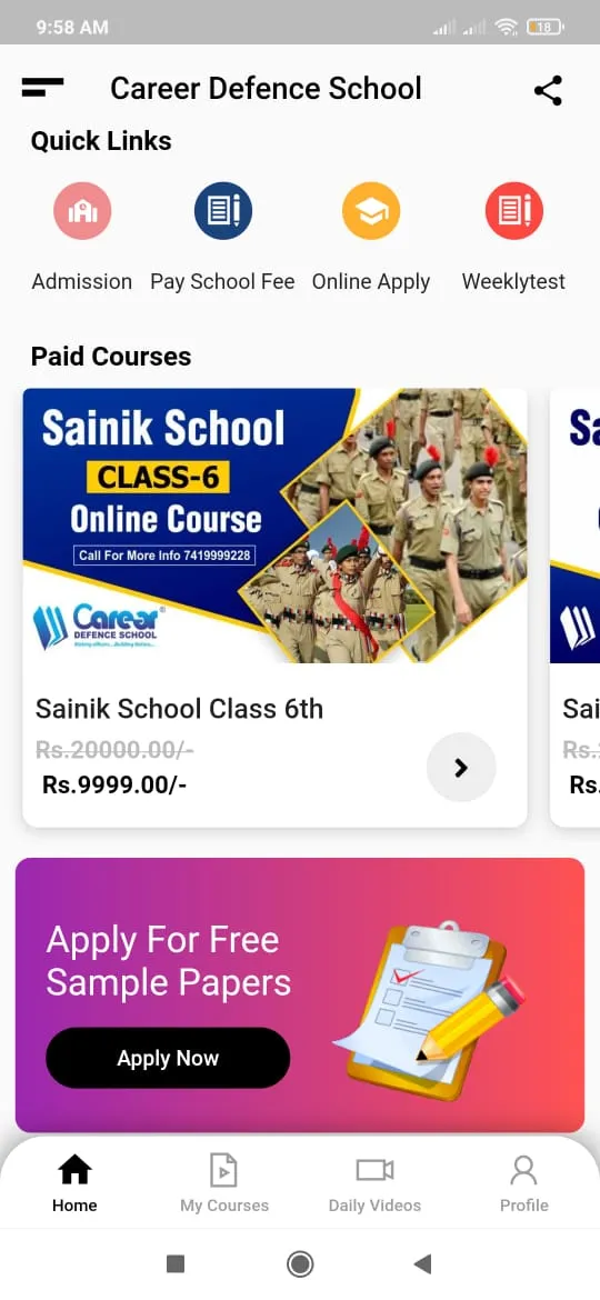 Career Defence School | Indus Appstore | Screenshot