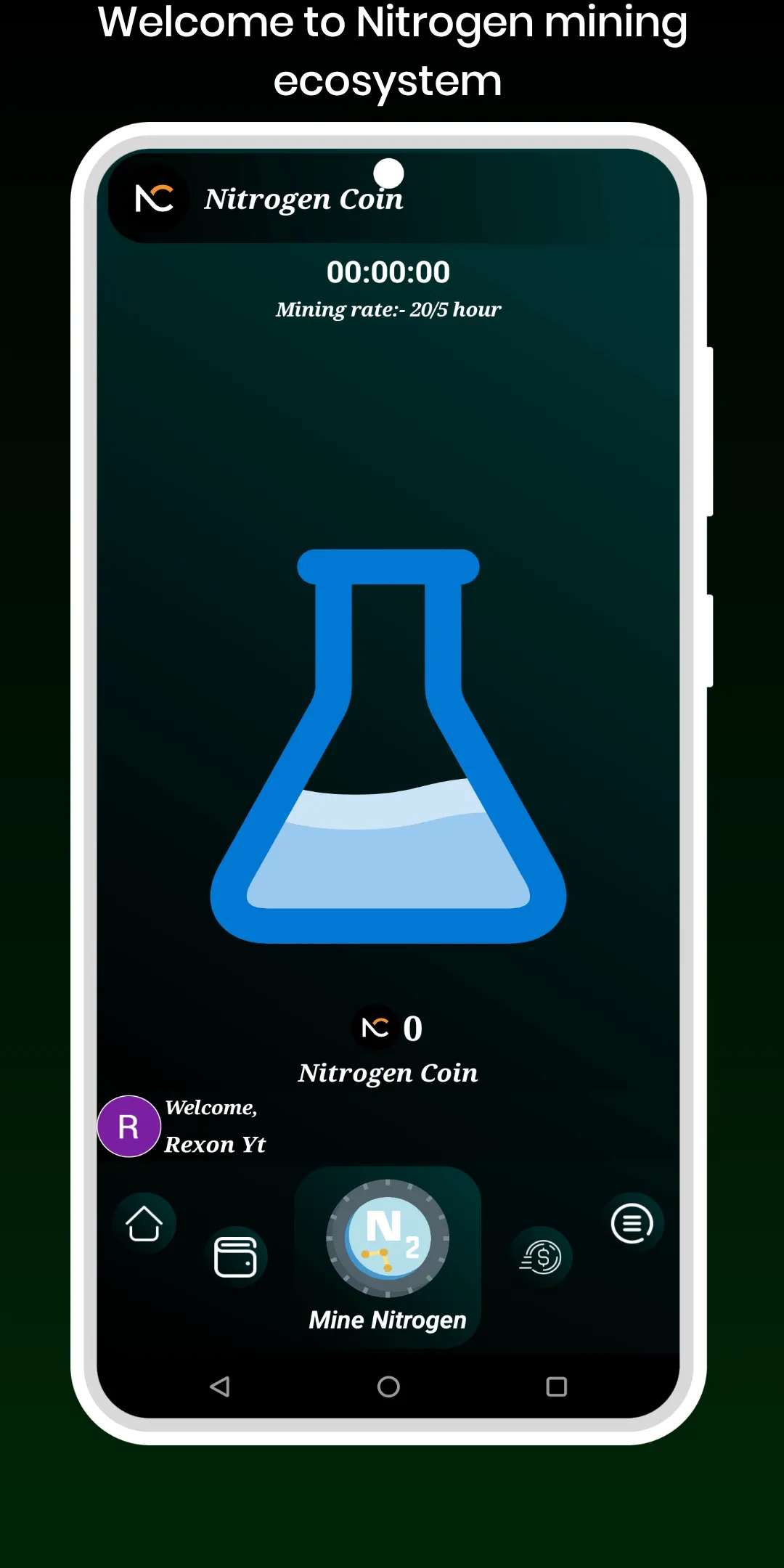 Nitrogen Coin: Modern mining | Indus Appstore | Screenshot