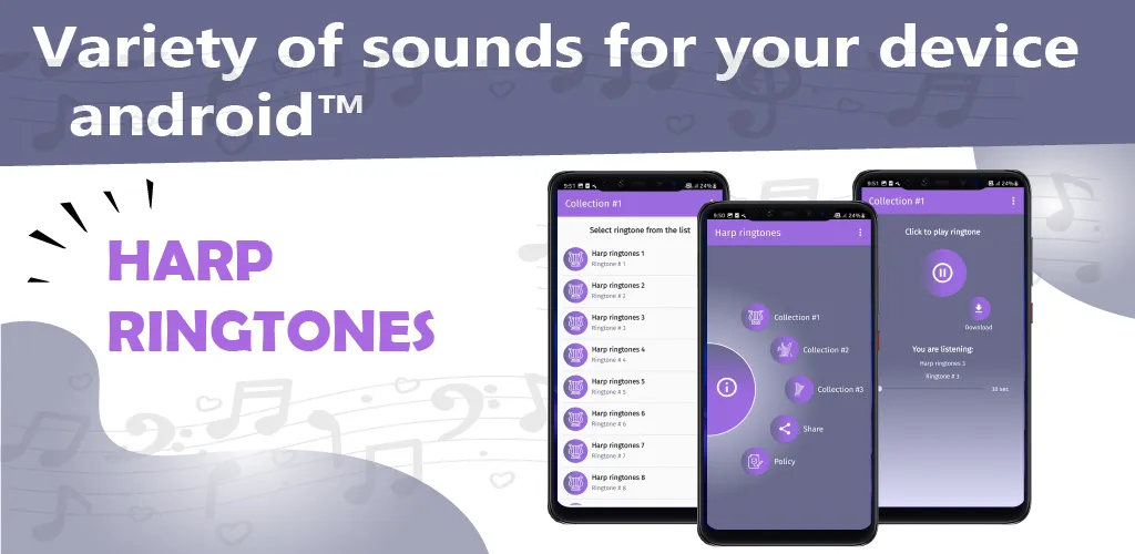 Harp sounds ringtones. | Indus Appstore | Screenshot