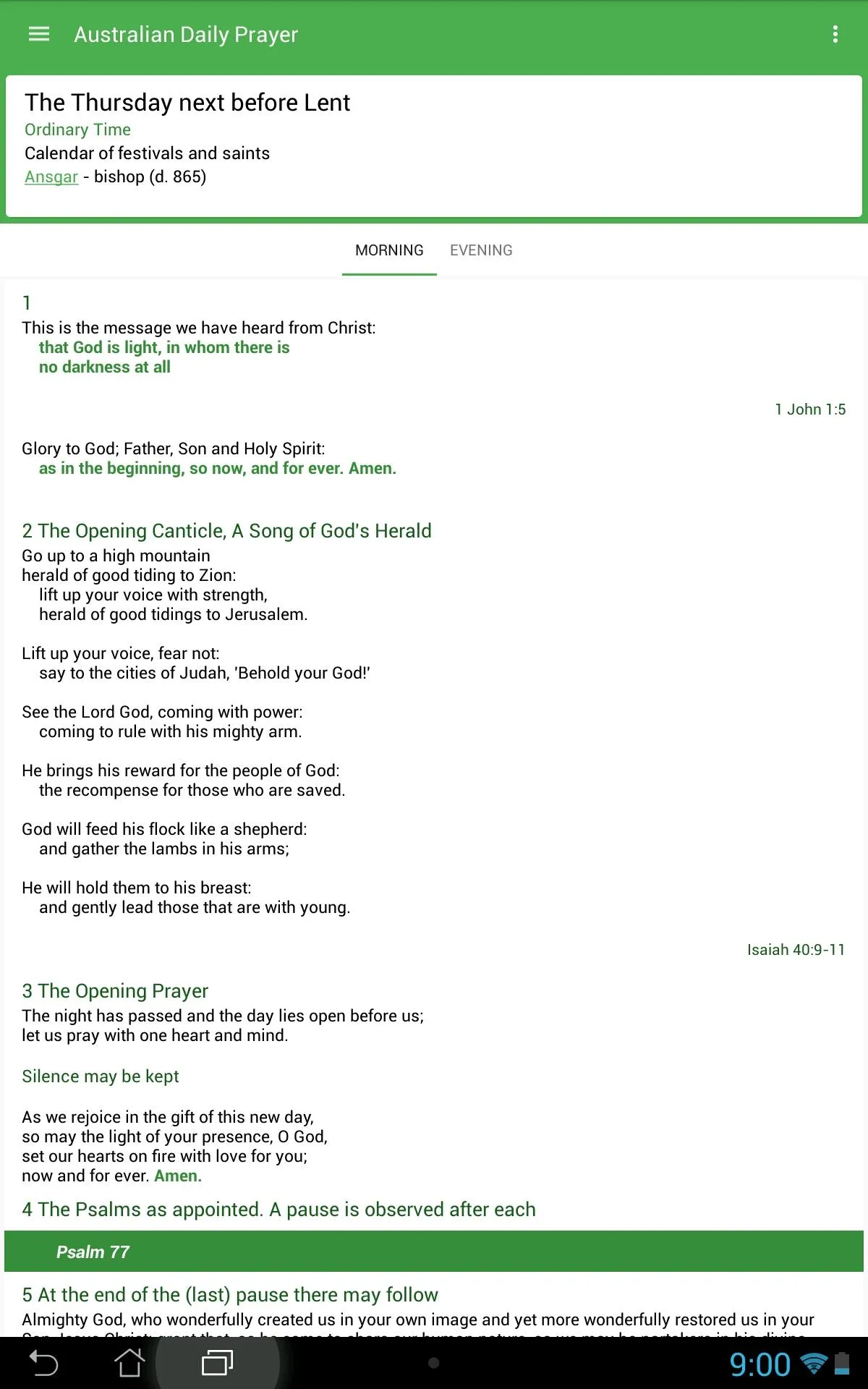 Australian Daily Prayer | Indus Appstore | Screenshot