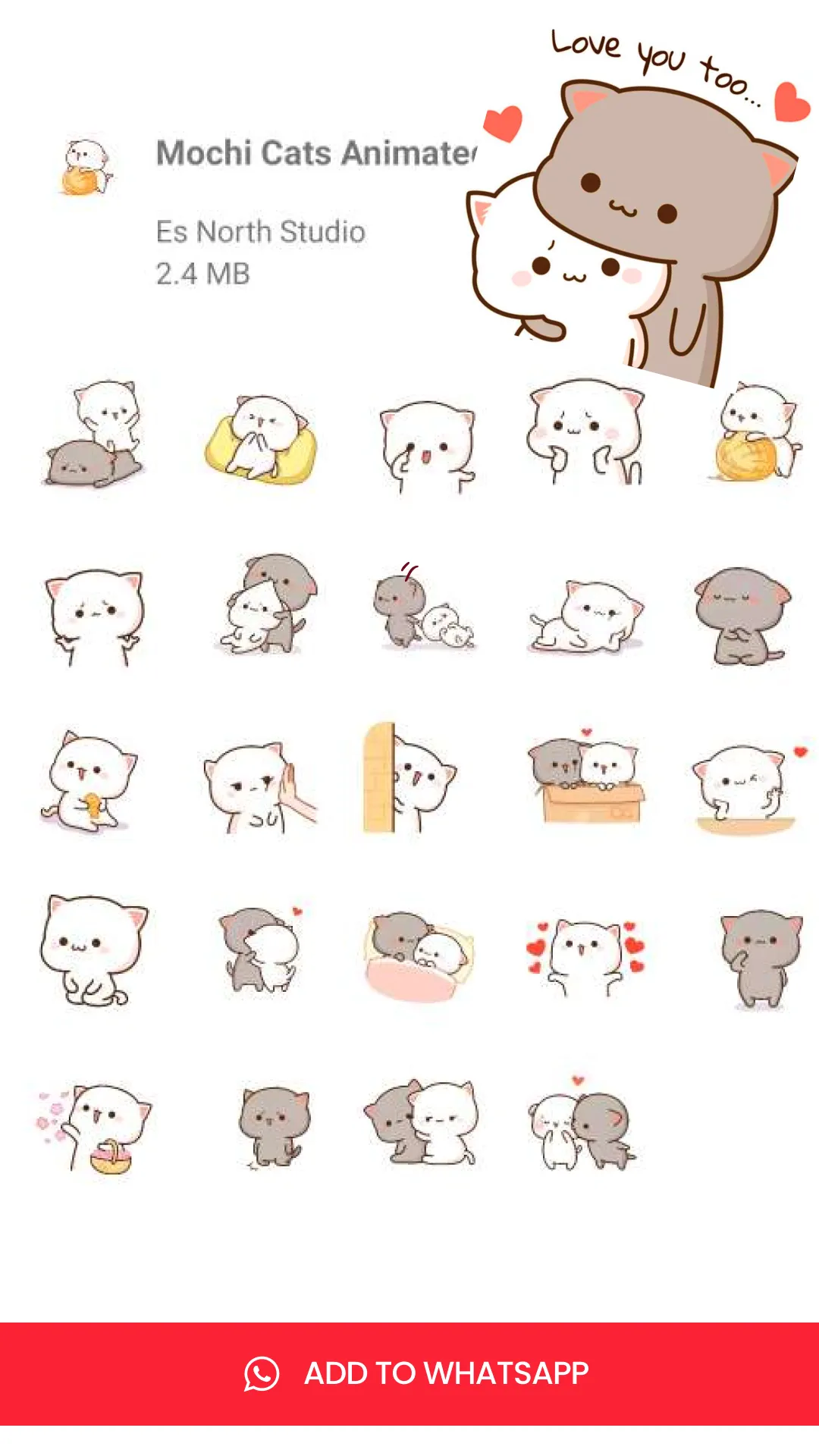 Mochi Cat Stickers - WASticker | Indus Appstore | Screenshot